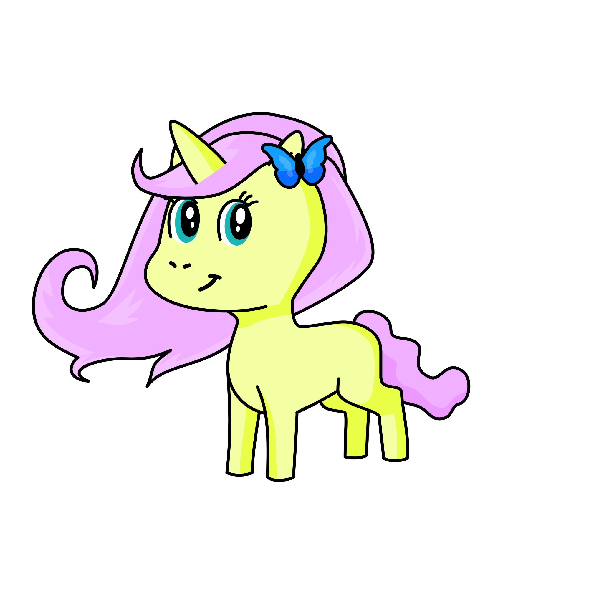 fluttershy, the unicorn