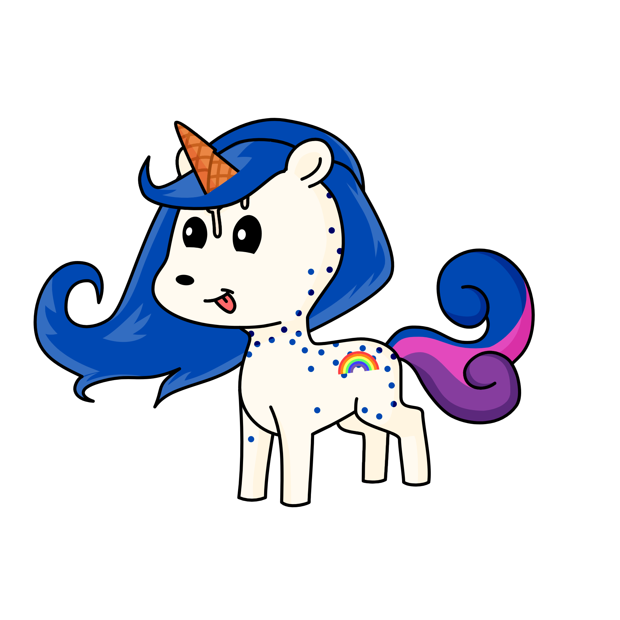 Creamy Blueberry, the unicorn