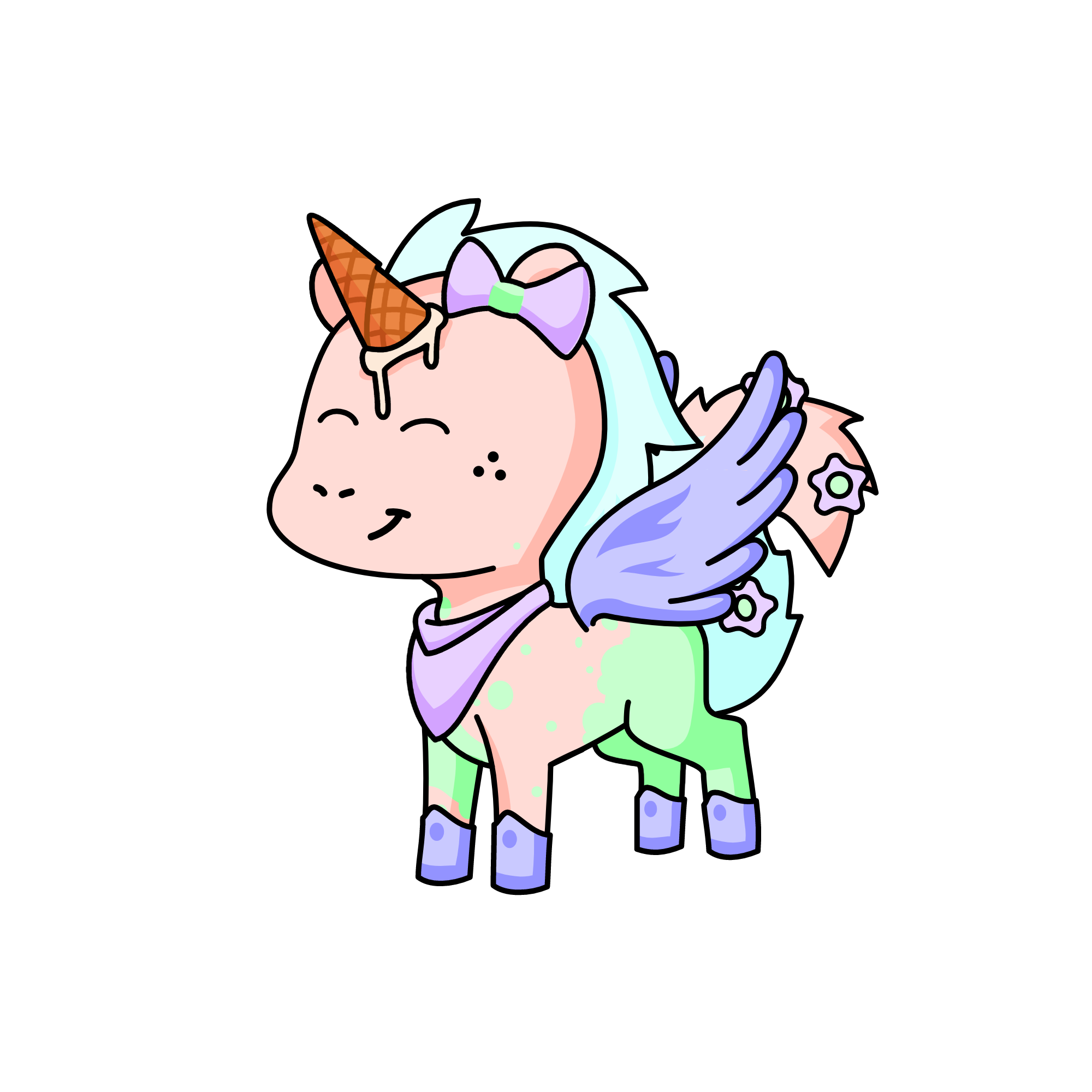 Pastel Snowy, the unicorn