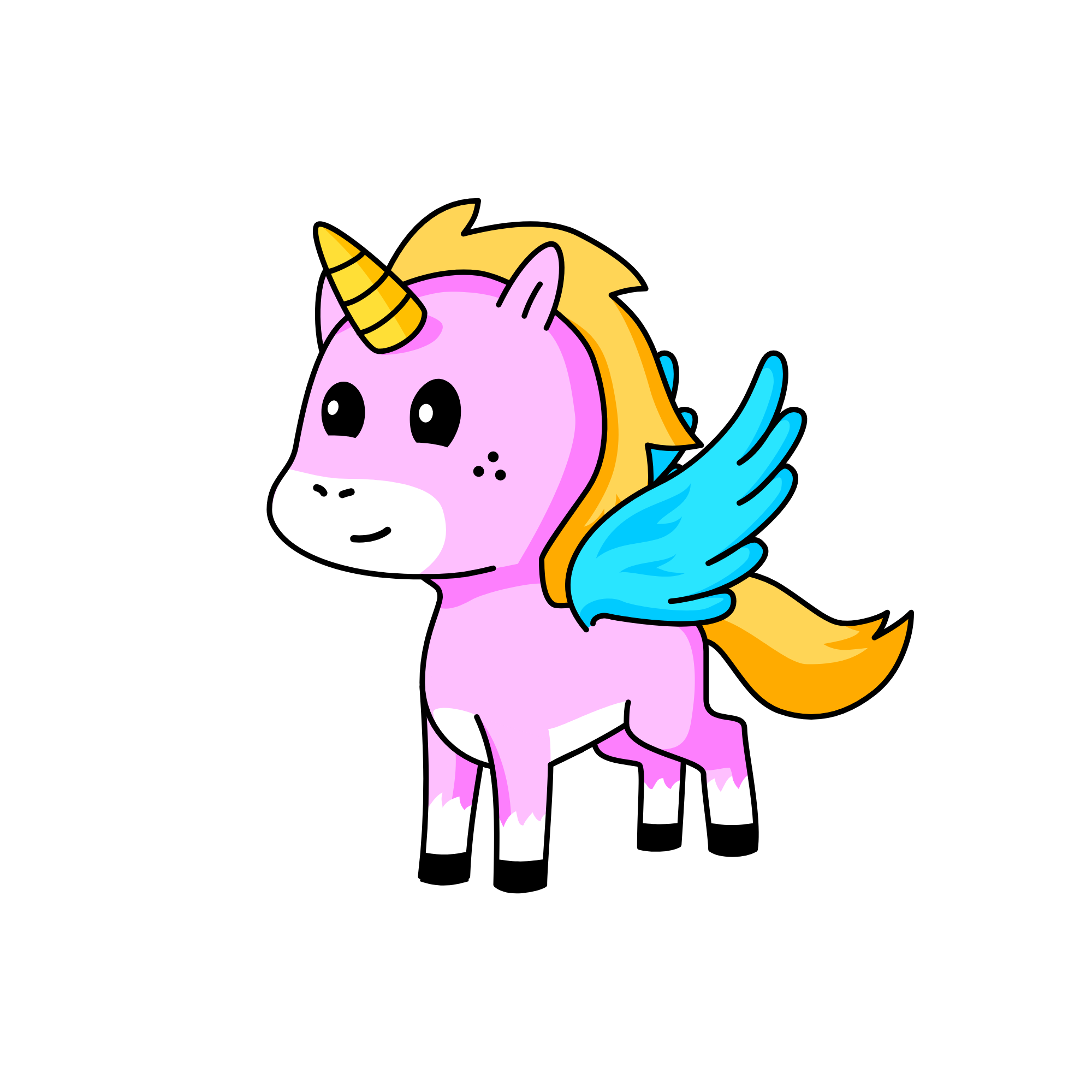 Rainbow, the unicorn