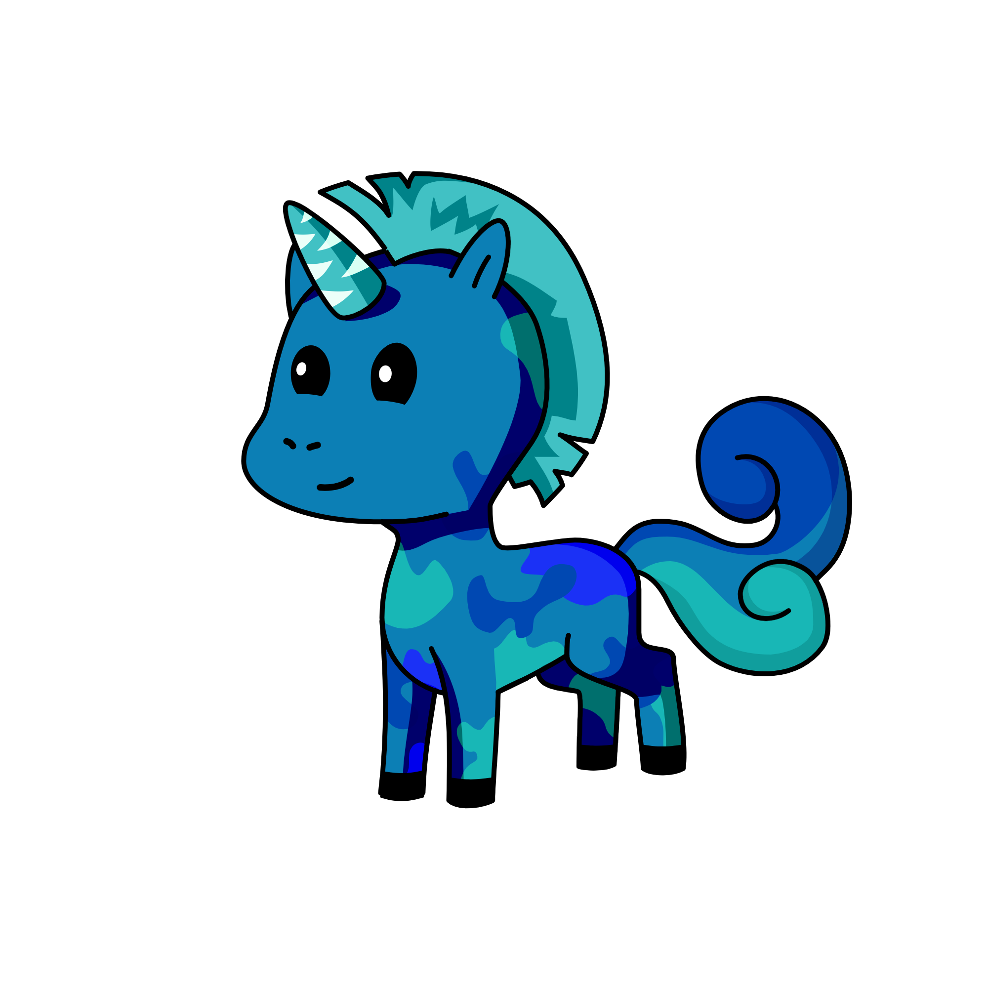 Bluey, the unicorn