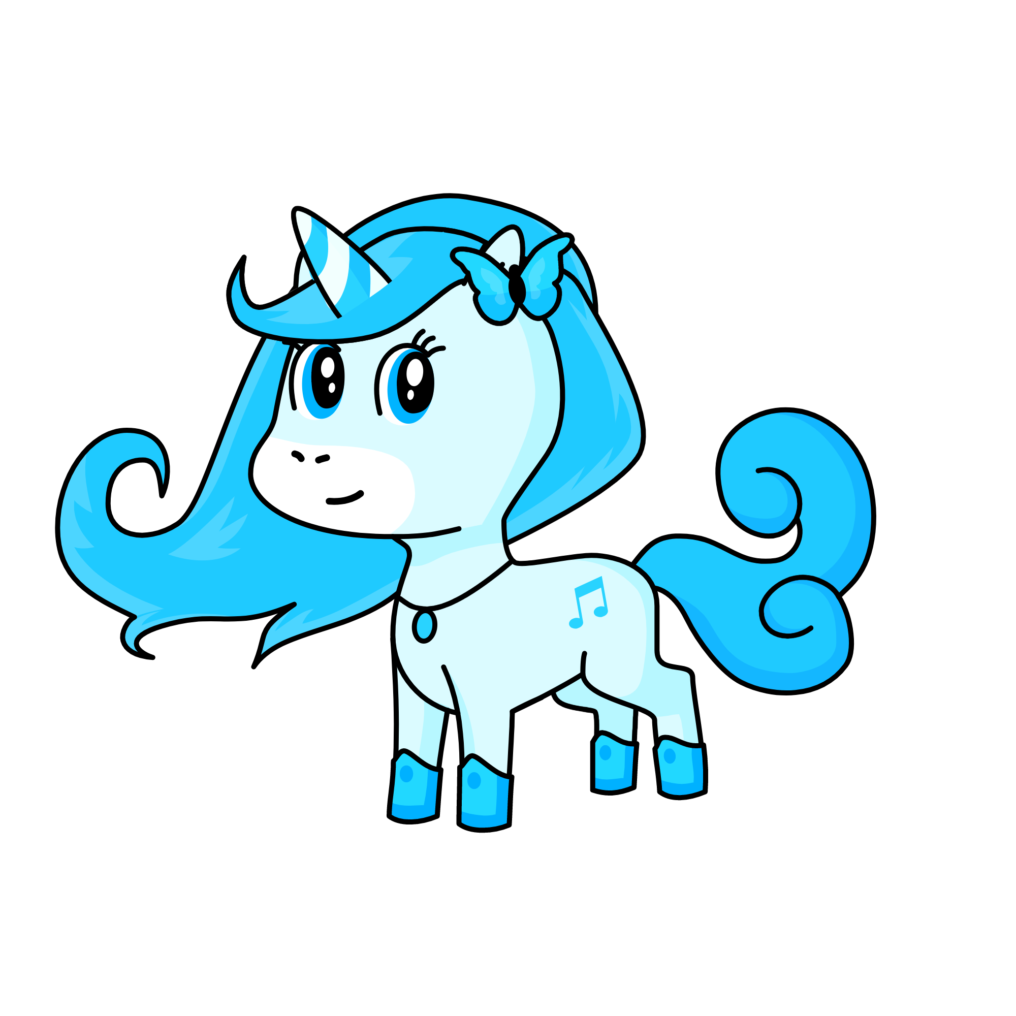 Ice princess, the unicorn