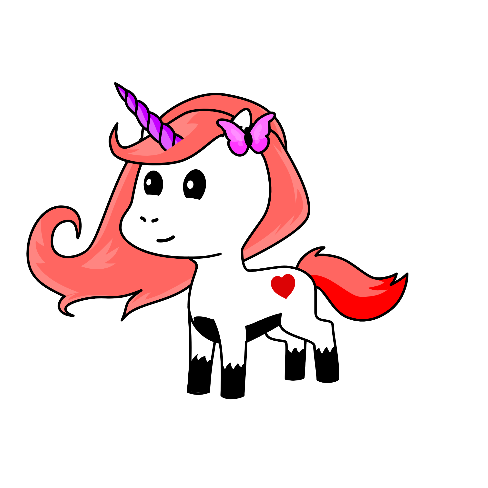 Little Hearts, the unicorn
