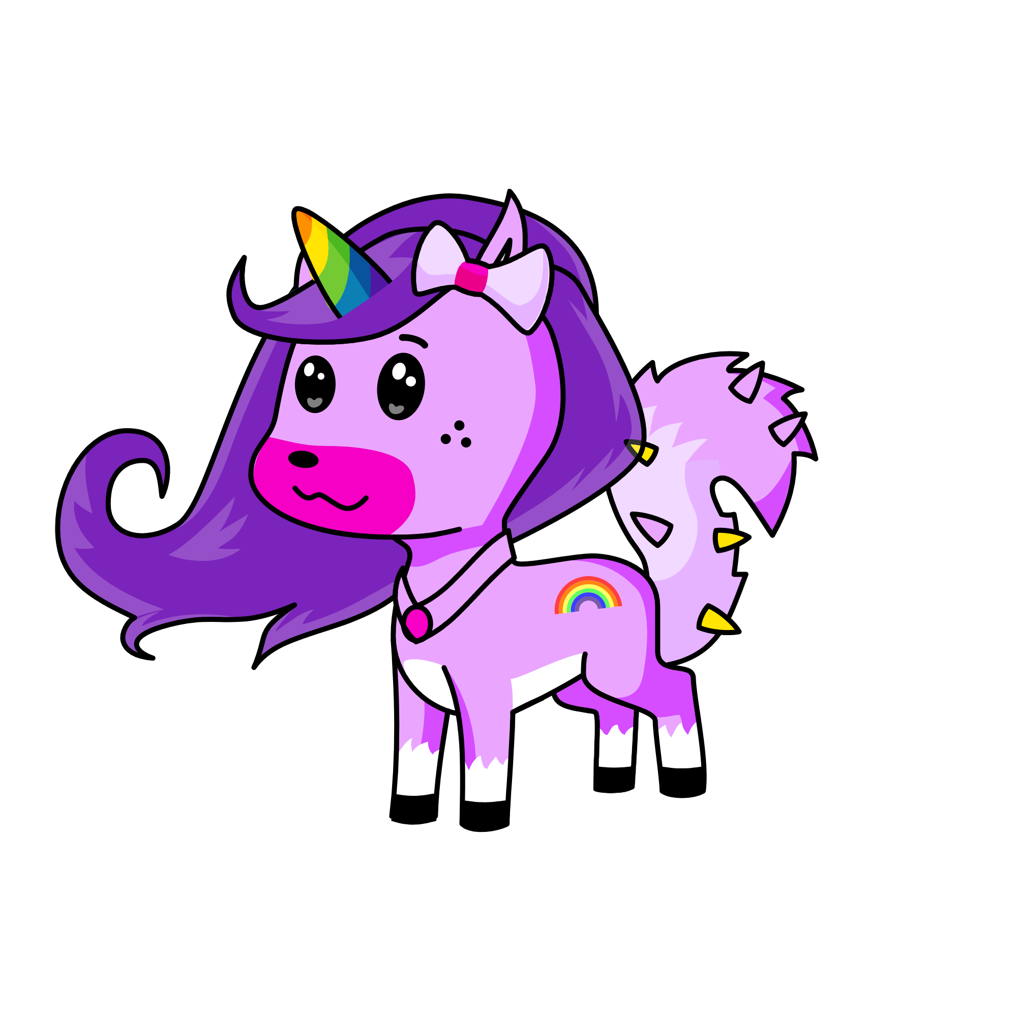 wolfy rainbow, the unicorn