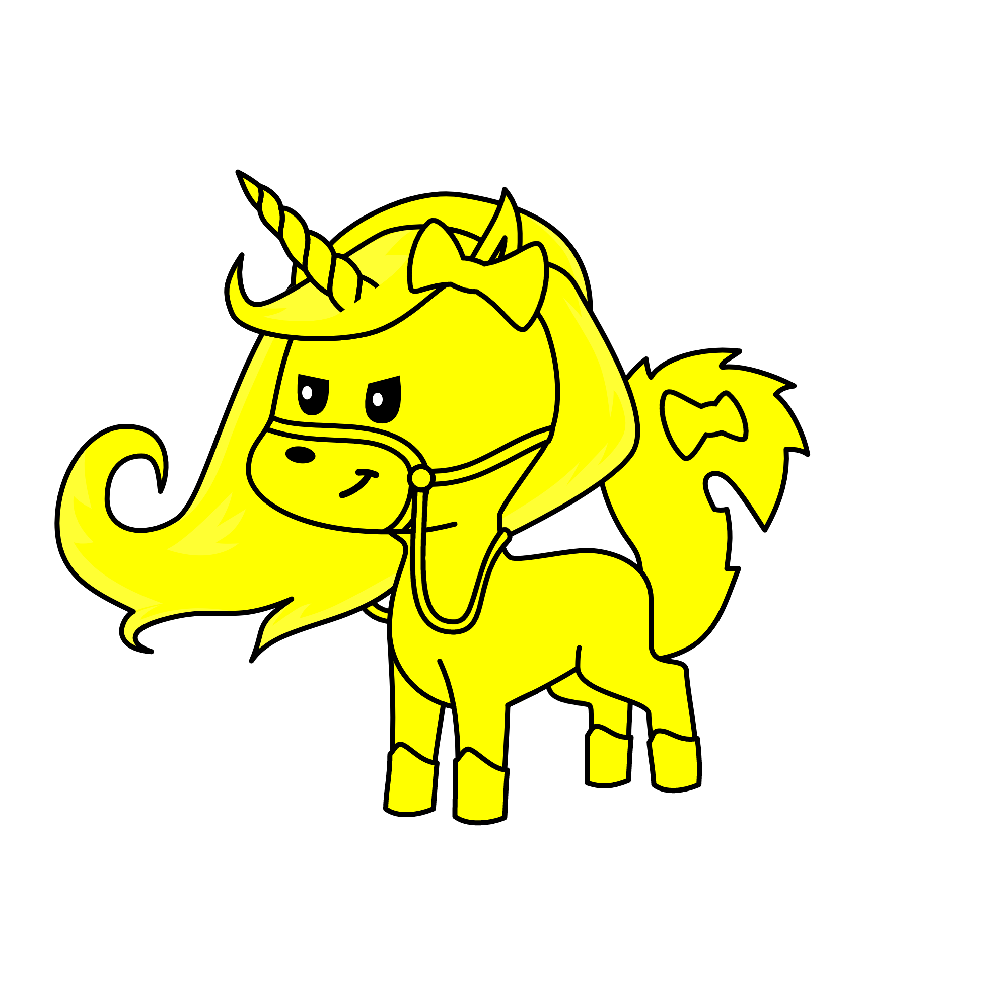 yellow, the unicorn