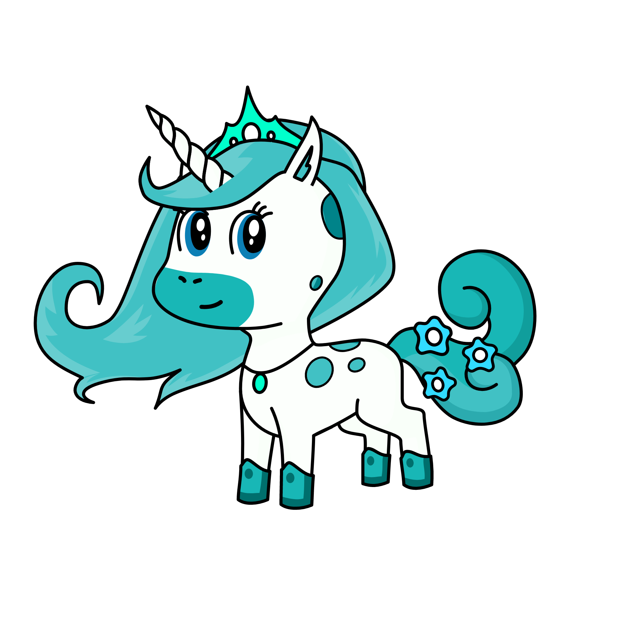 Aqua unicorn, the unicorn
