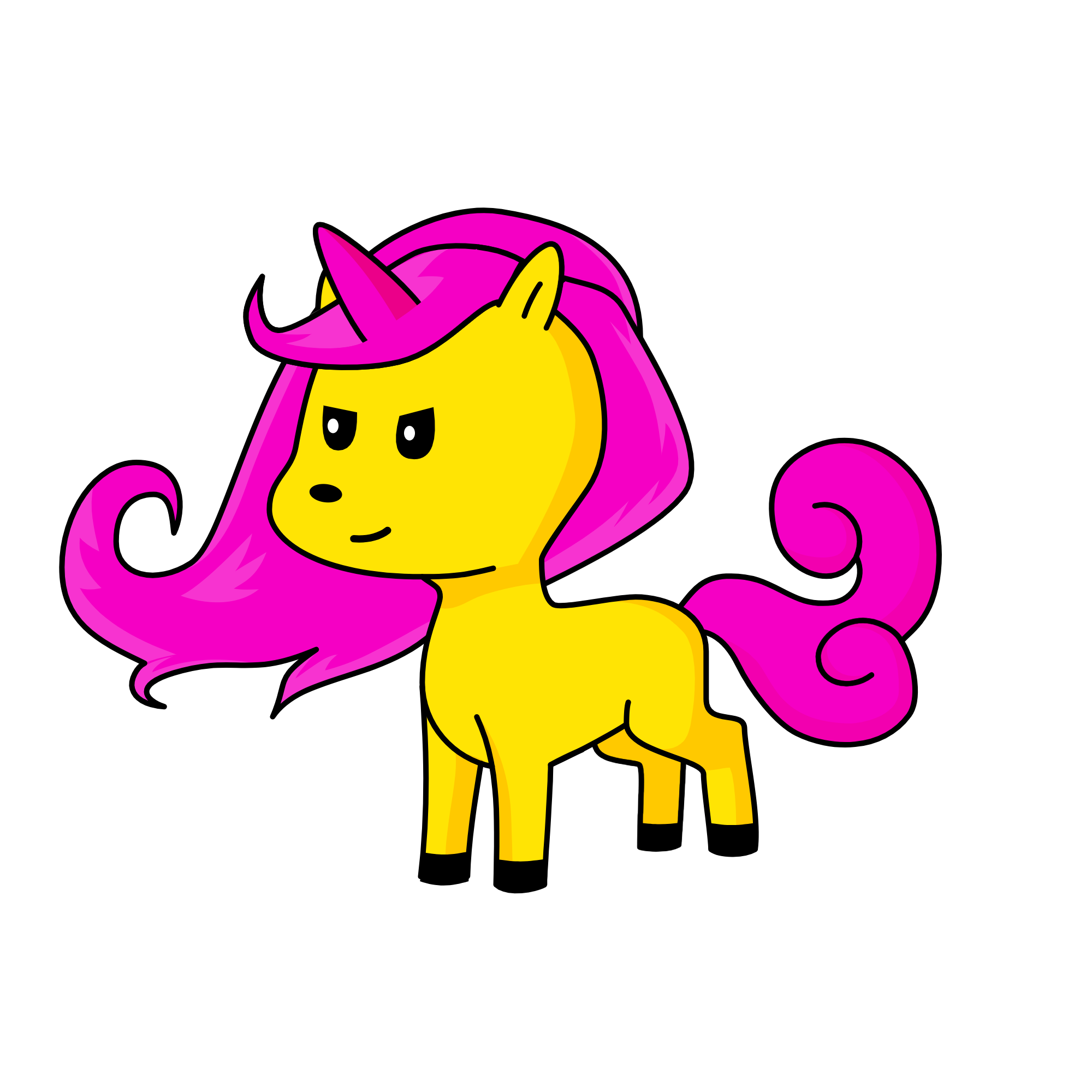 the evil flutter shy, the unicorn