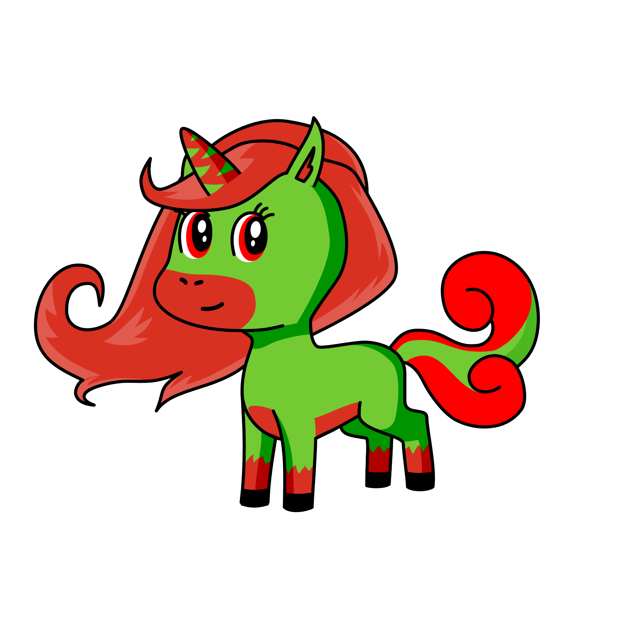 Christmas, the unicorn