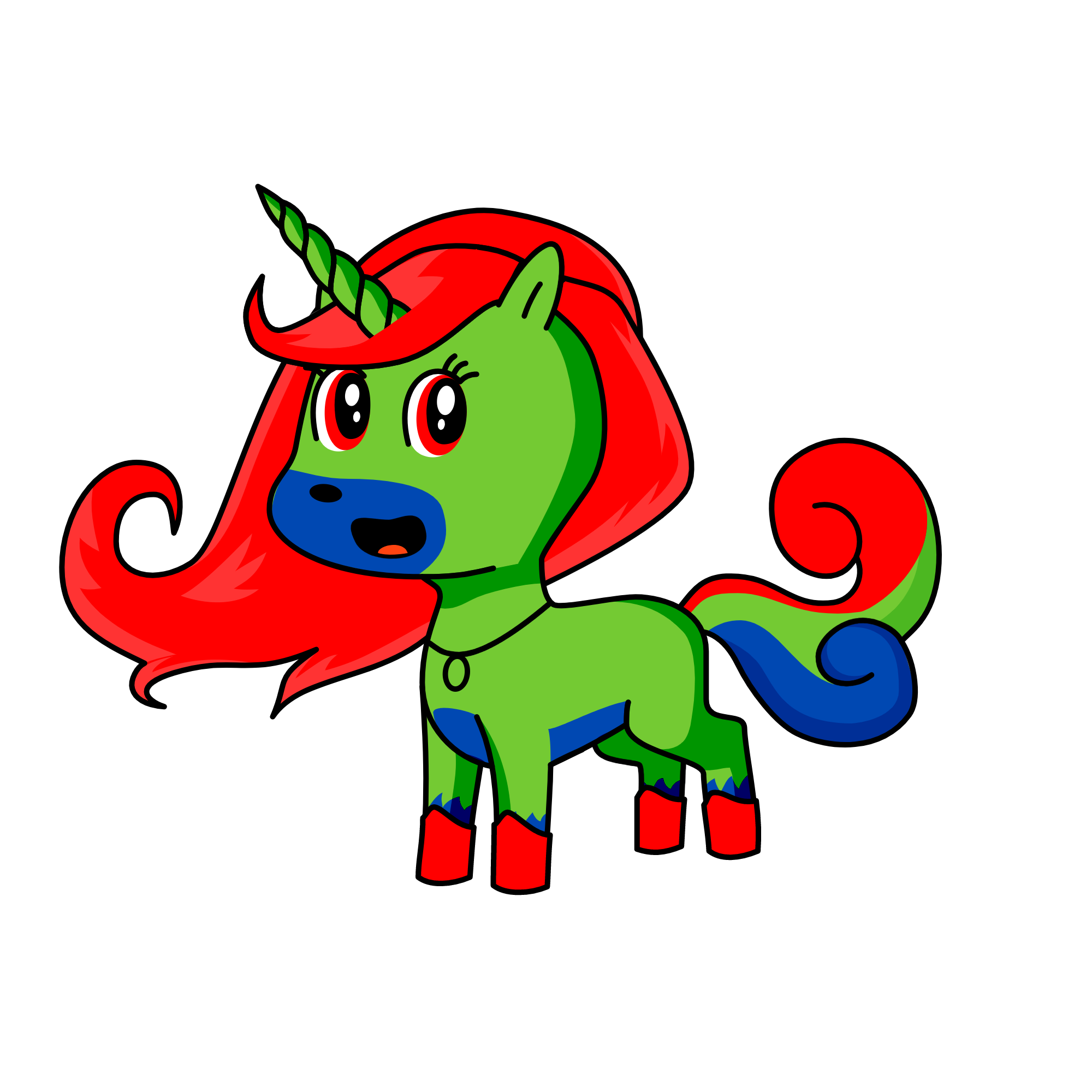 Christmas unicorn, the unicorn
