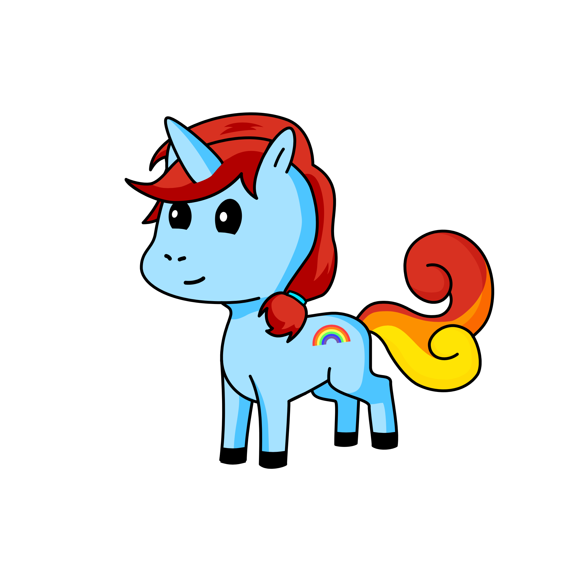 Rainbow , the unicorn