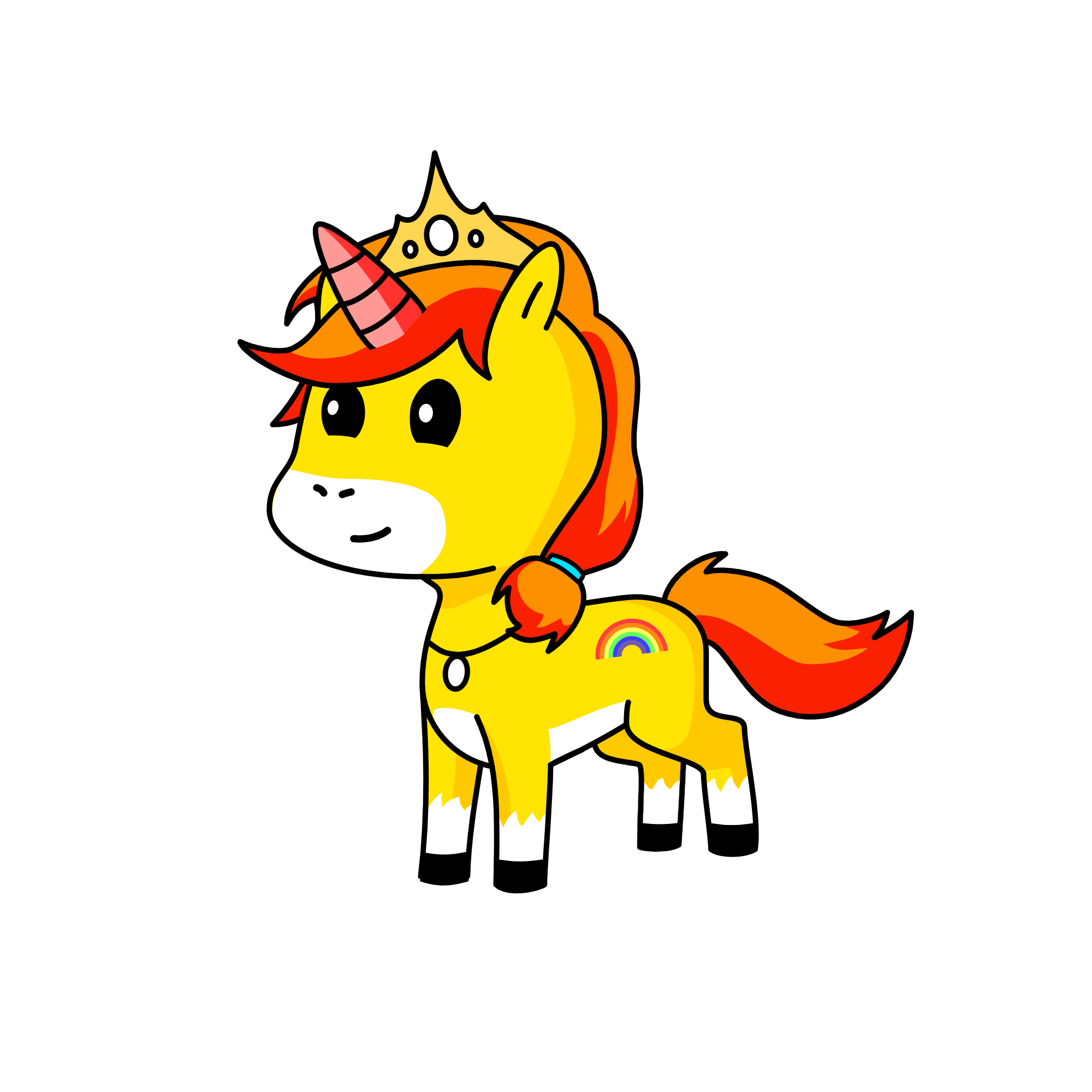 Rainbow, the unicorn
