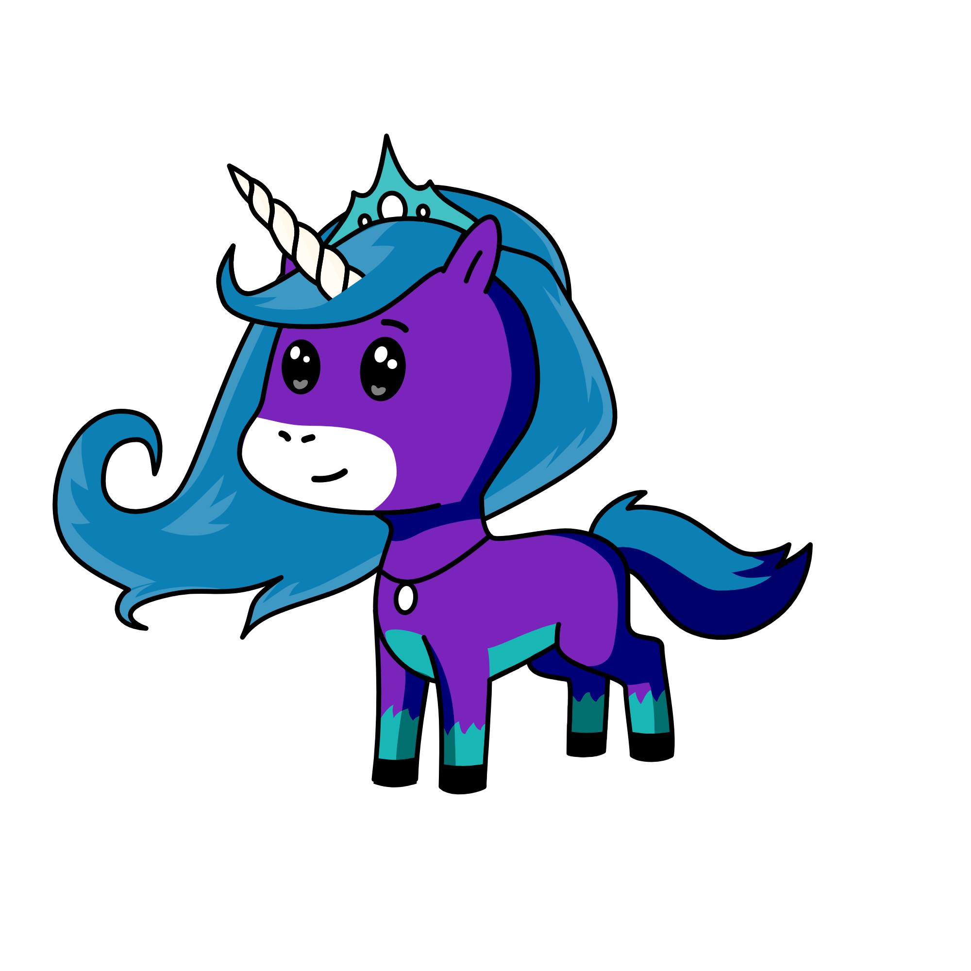 Queen blueberry, the unicorn