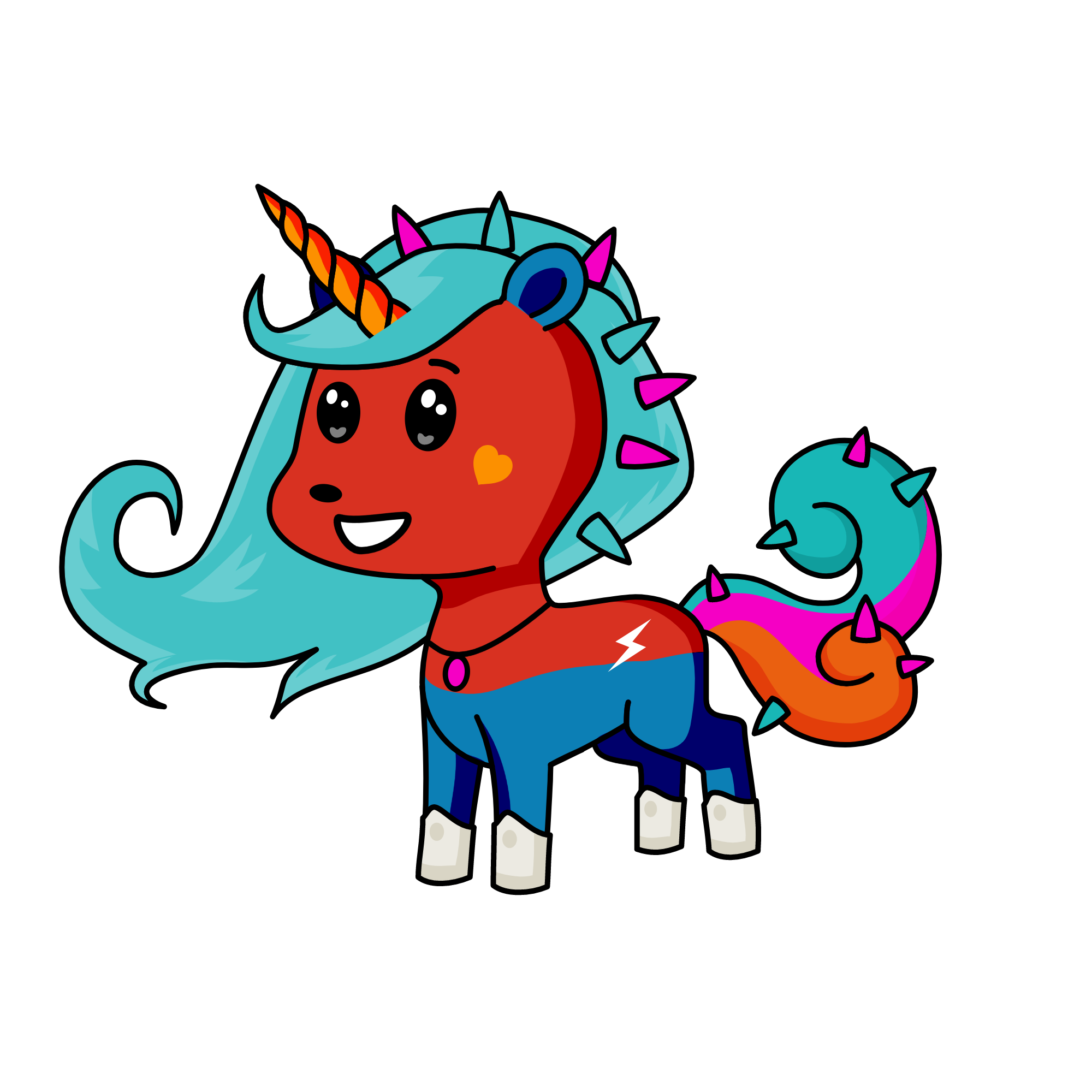 cool girl, the unicorn