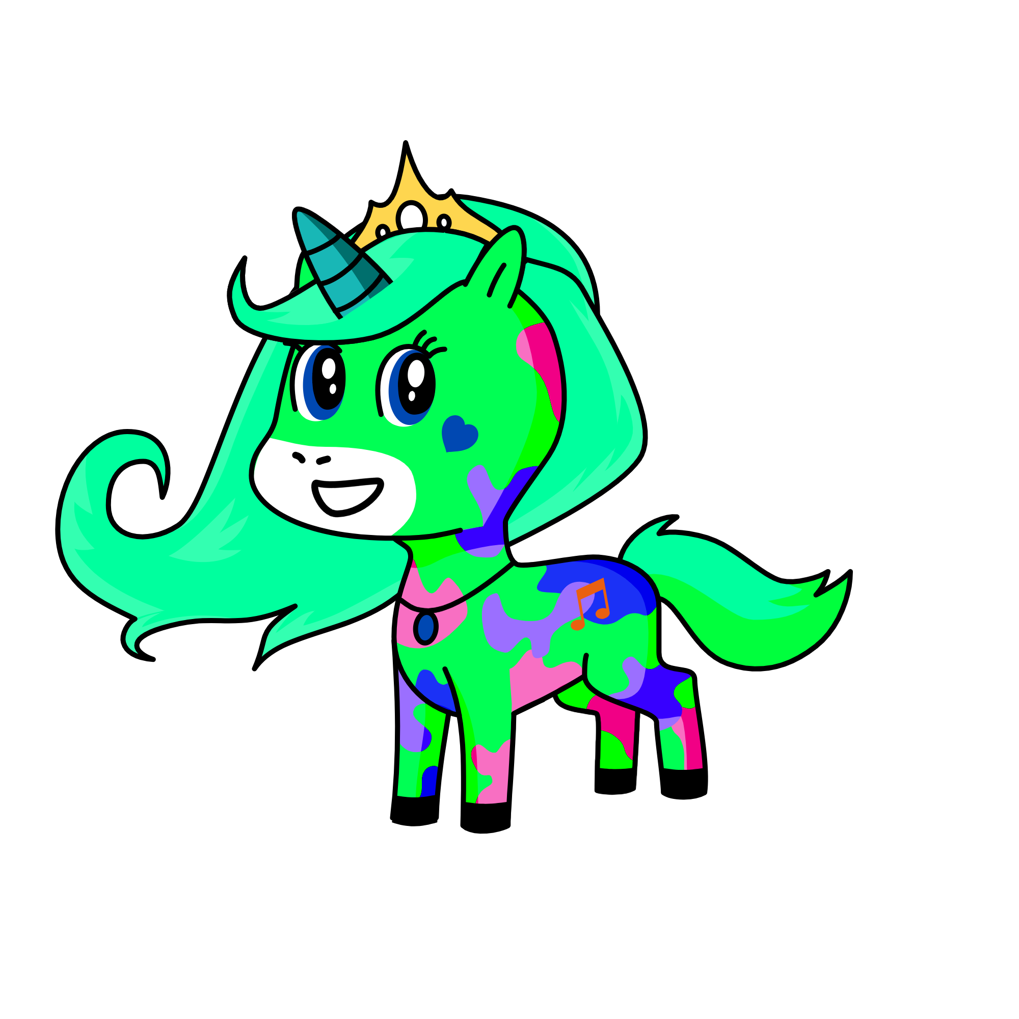 Neon, the unicorn