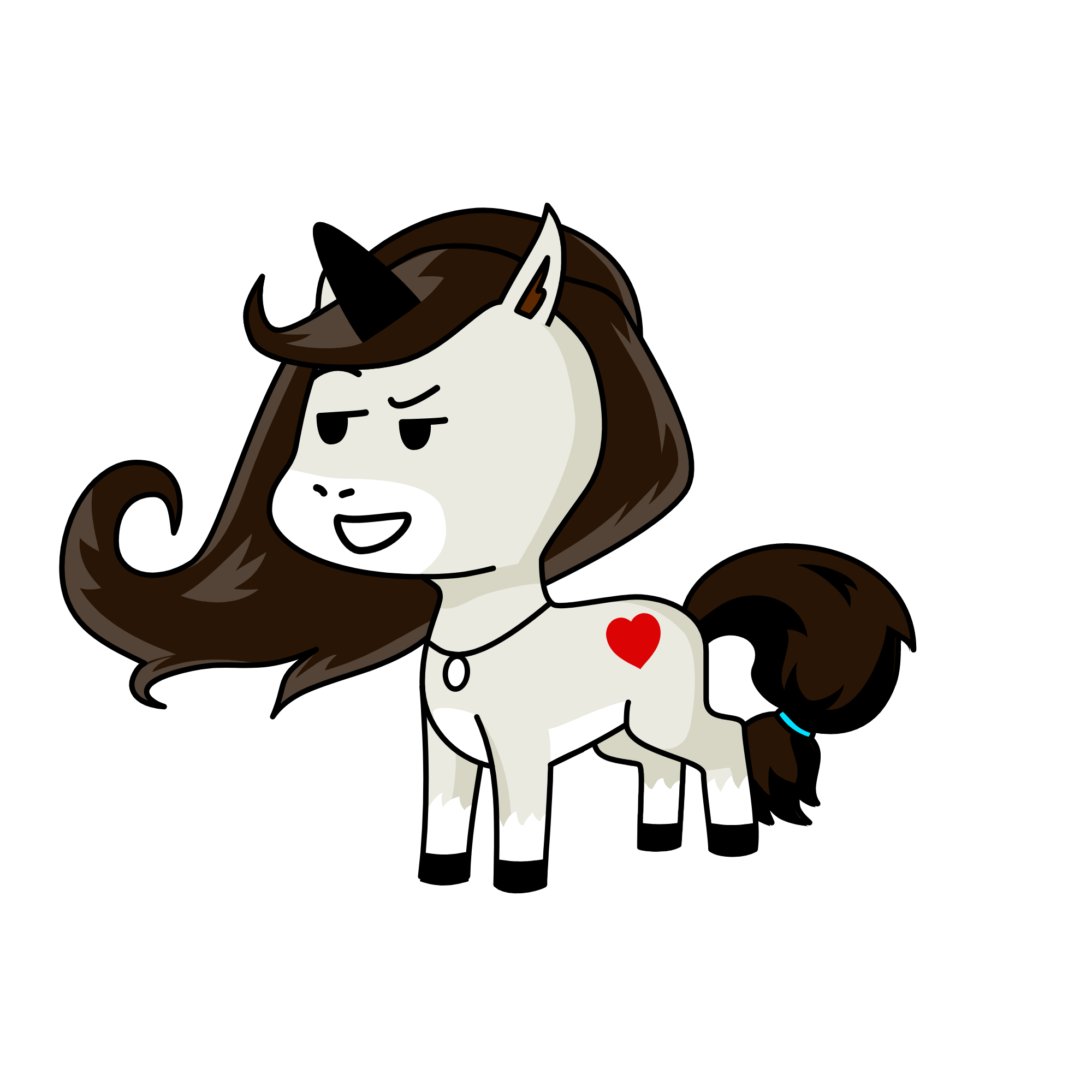 Mrs. White, the unicorn