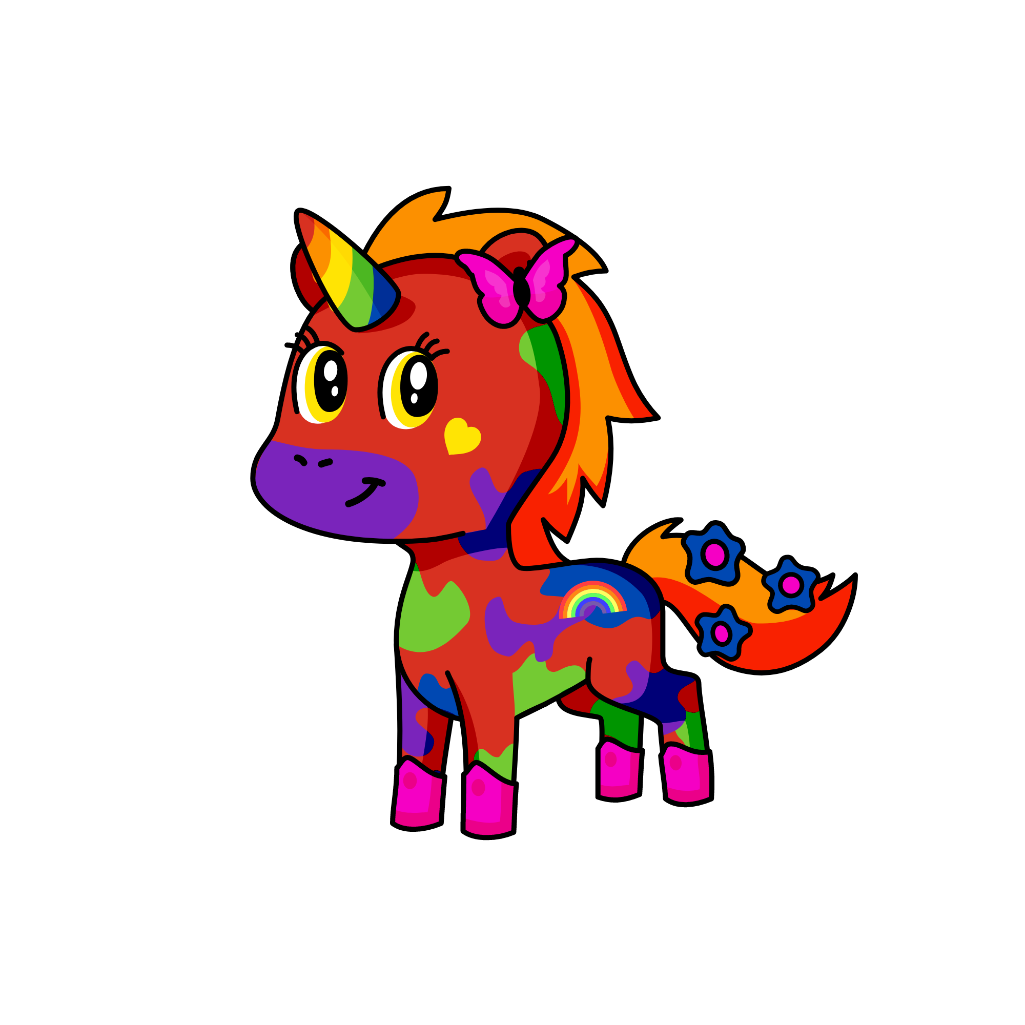 Rainbow, the unicorn