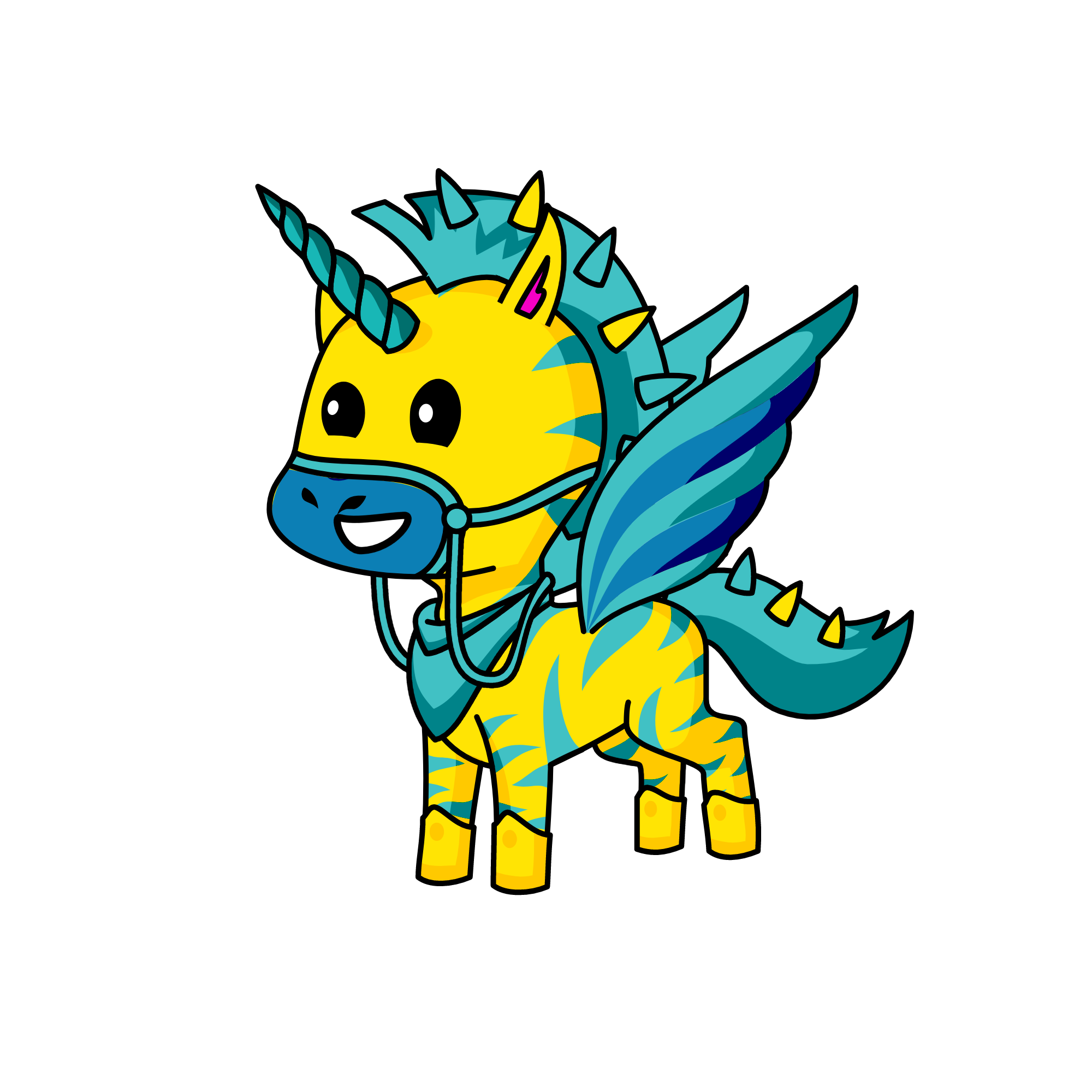 my helper cool horse, the unicorn