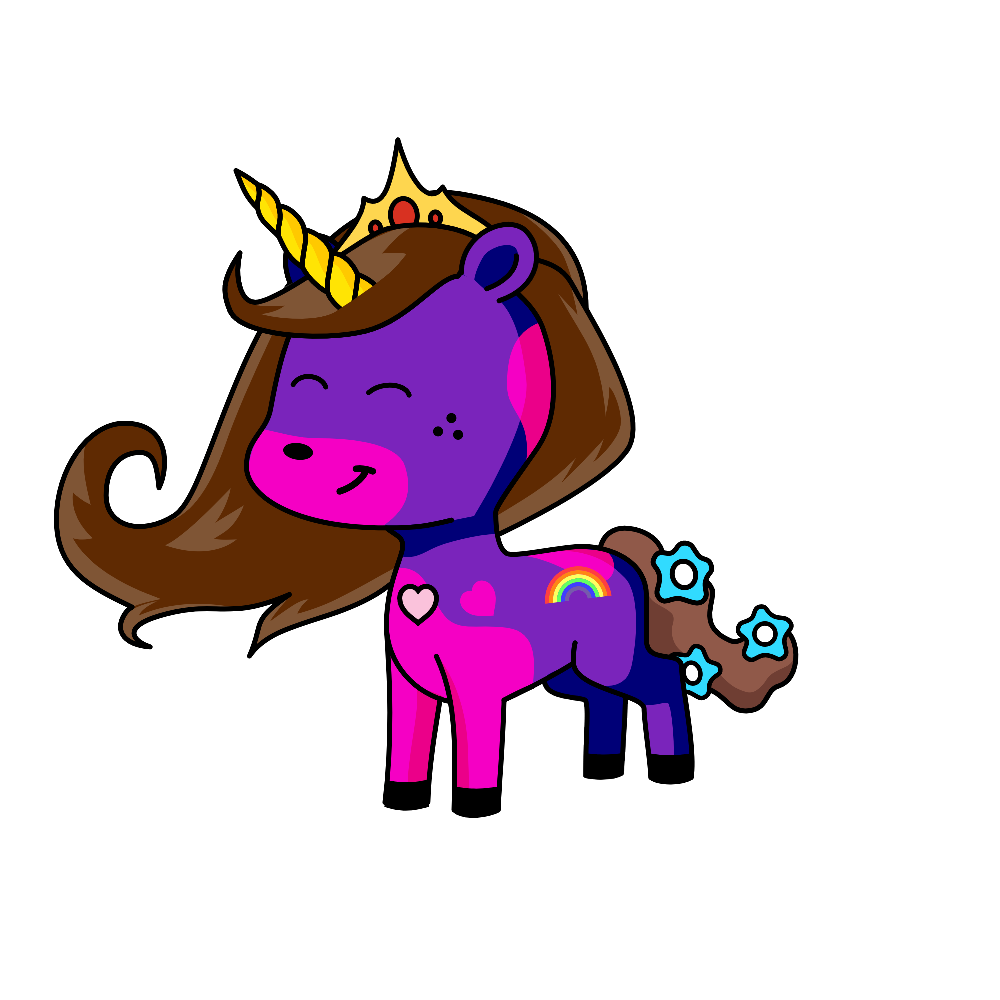lila y rosa, the unicorn