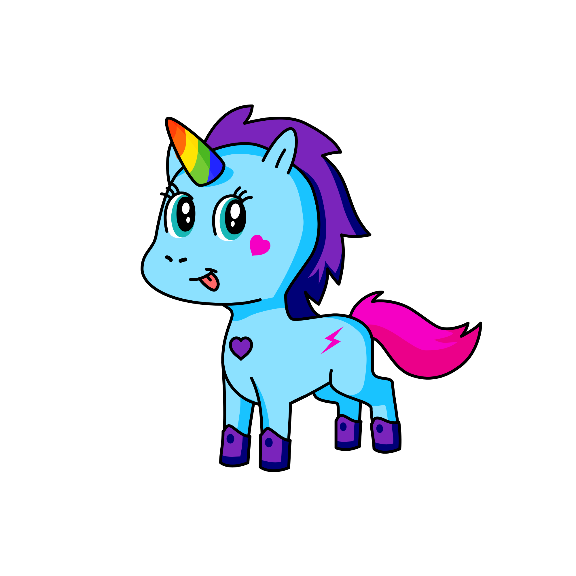 Not-Quite-Rainbow Dash , the unicorn