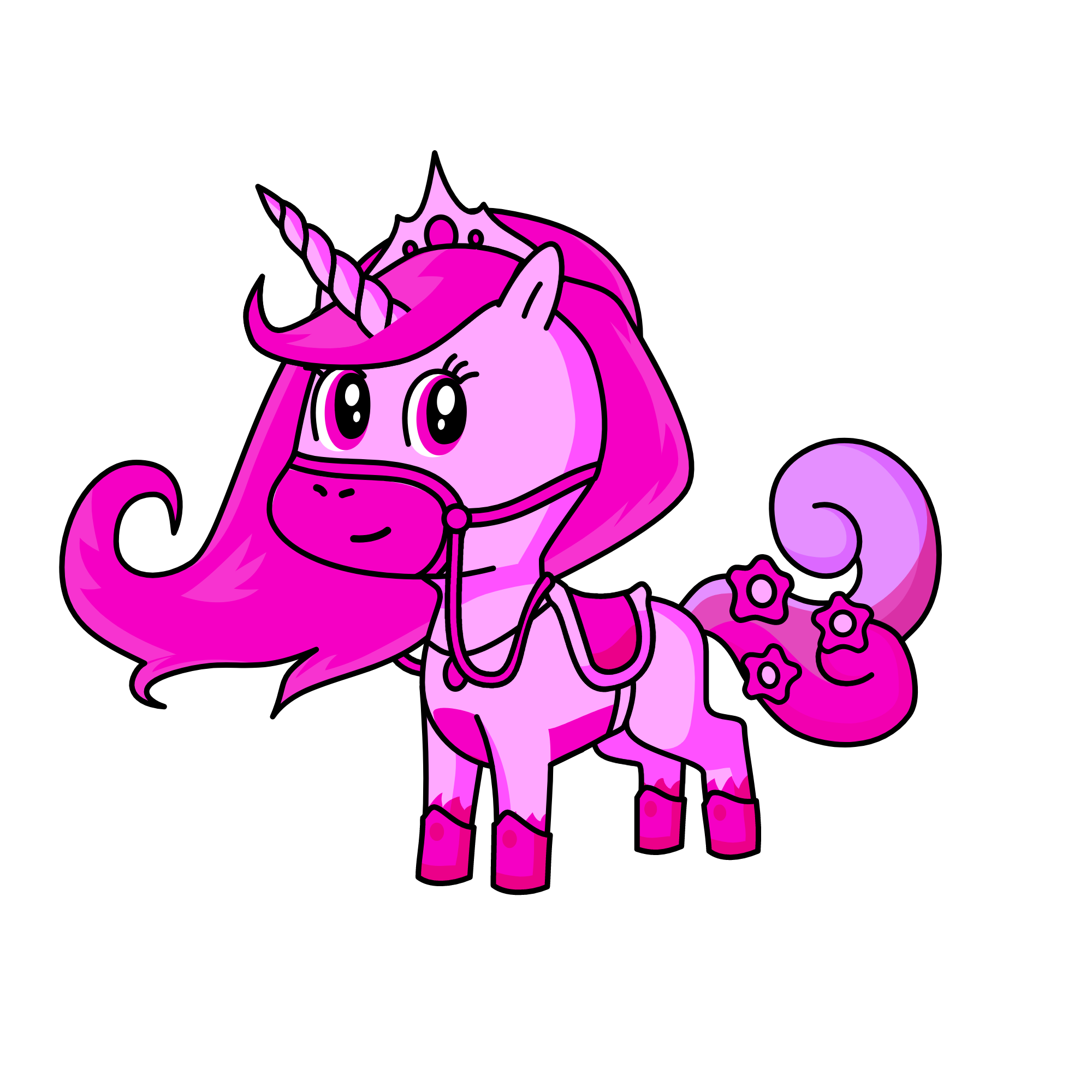 pink unicorn princess, the unicorn