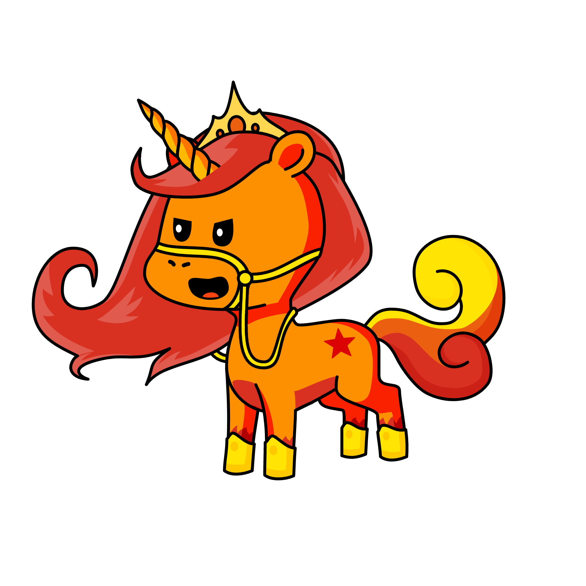 Fire Queen, the unicorn