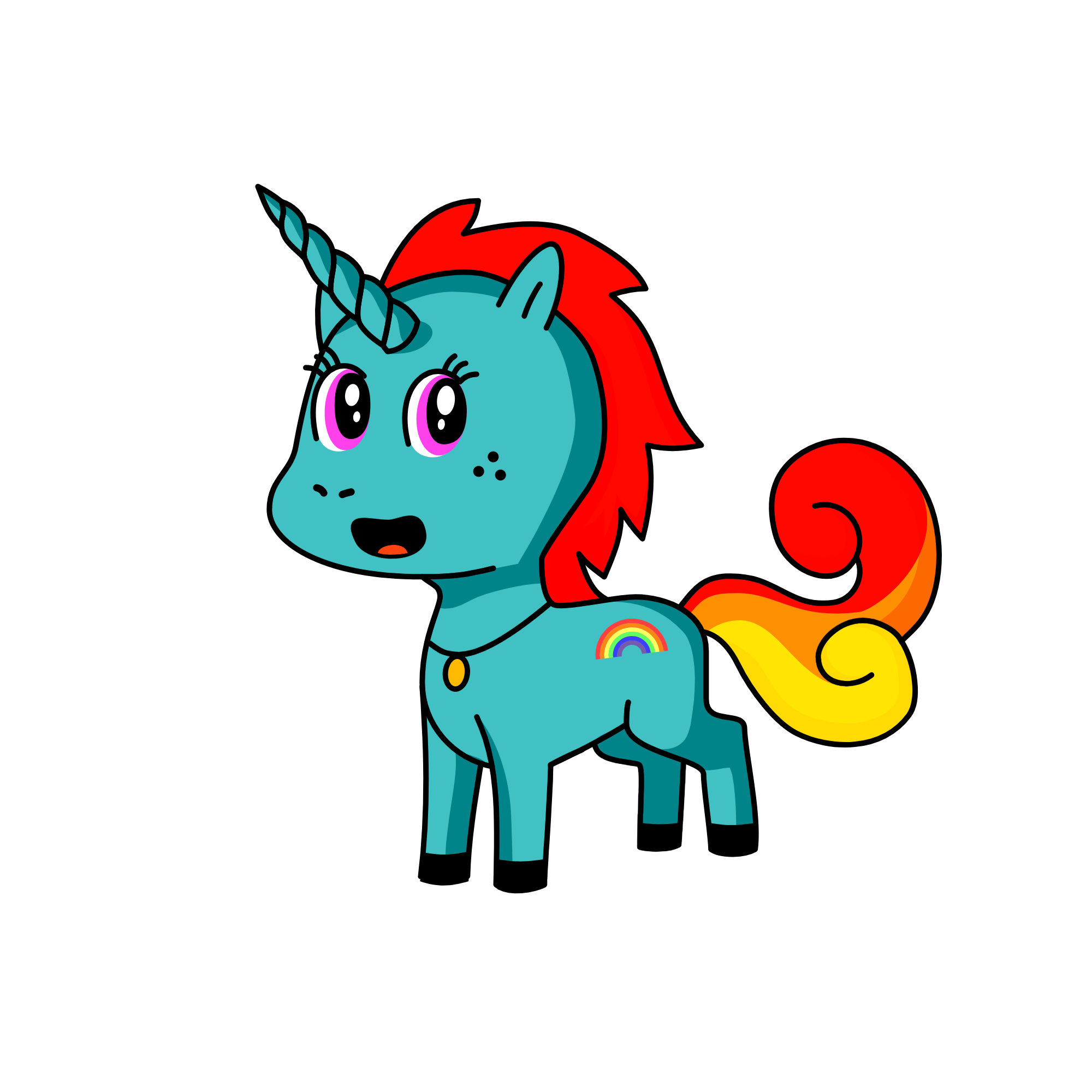 Rainbow Dash, the unicorn