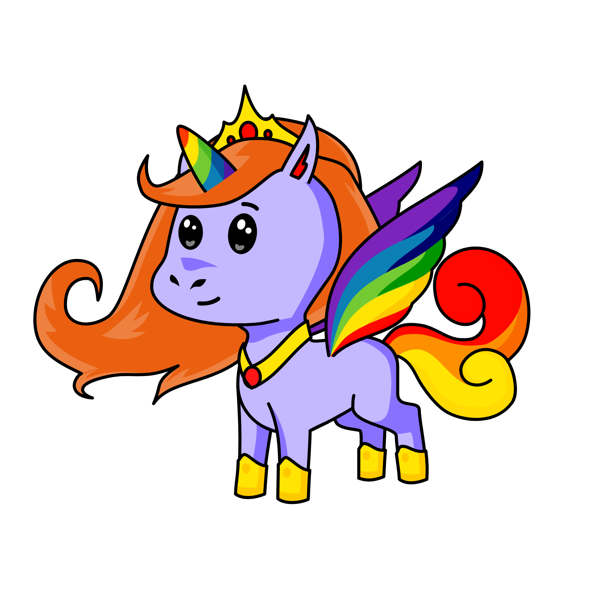 Rainbow, the unicorn