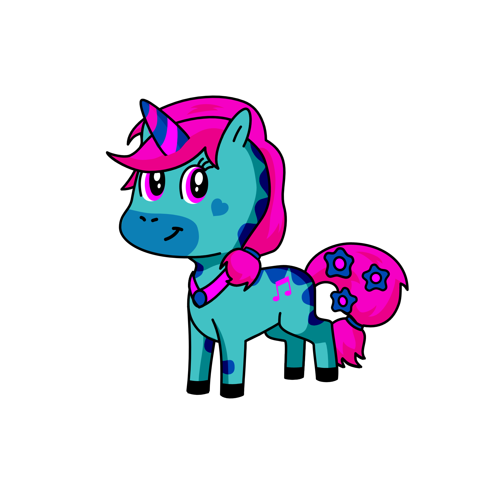 Rainbow, the unicorn
