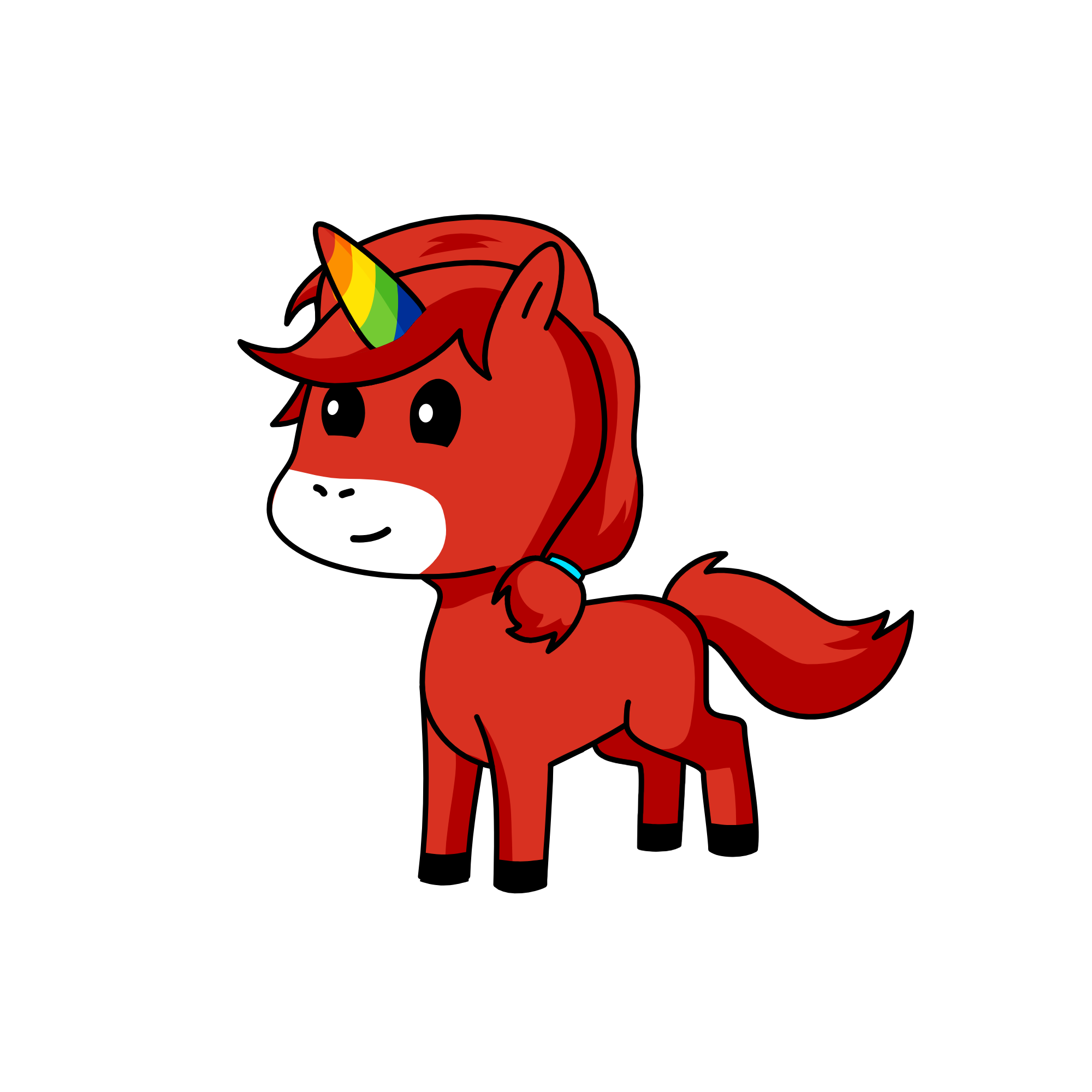 red, the unicorn