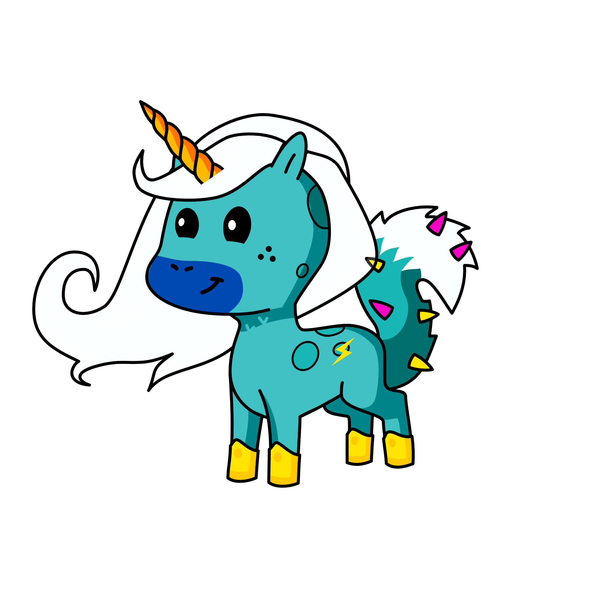 Lighting queen of weather unicorns, the unicorn