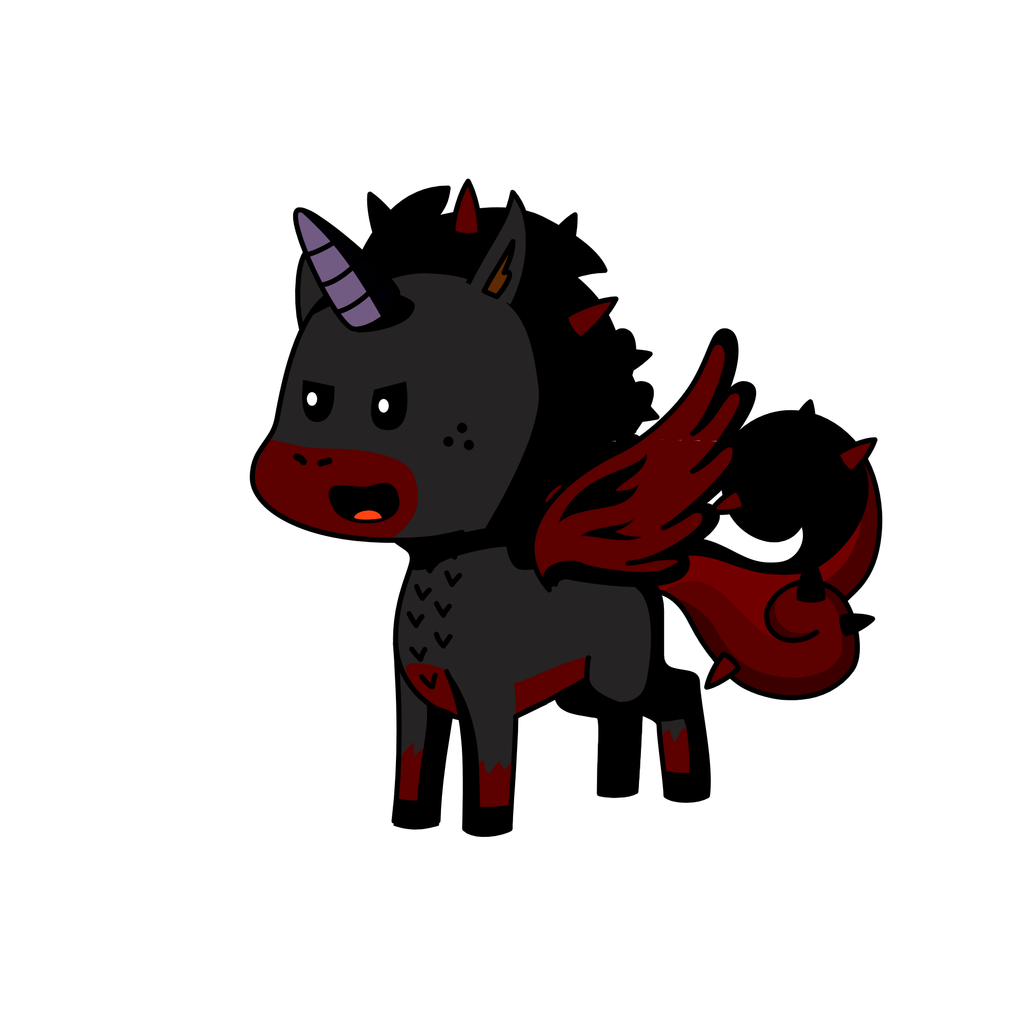 Darky the dark unicorn, the unicorn