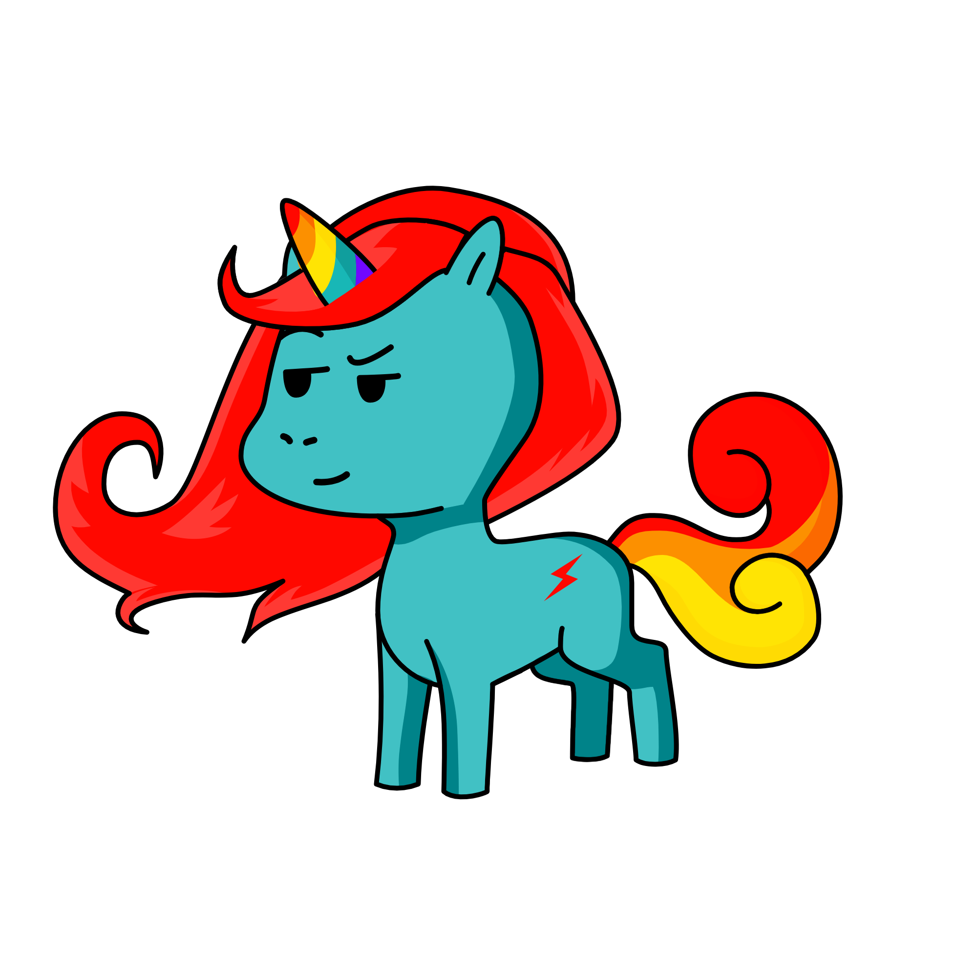 rainbow dash, the unicorn