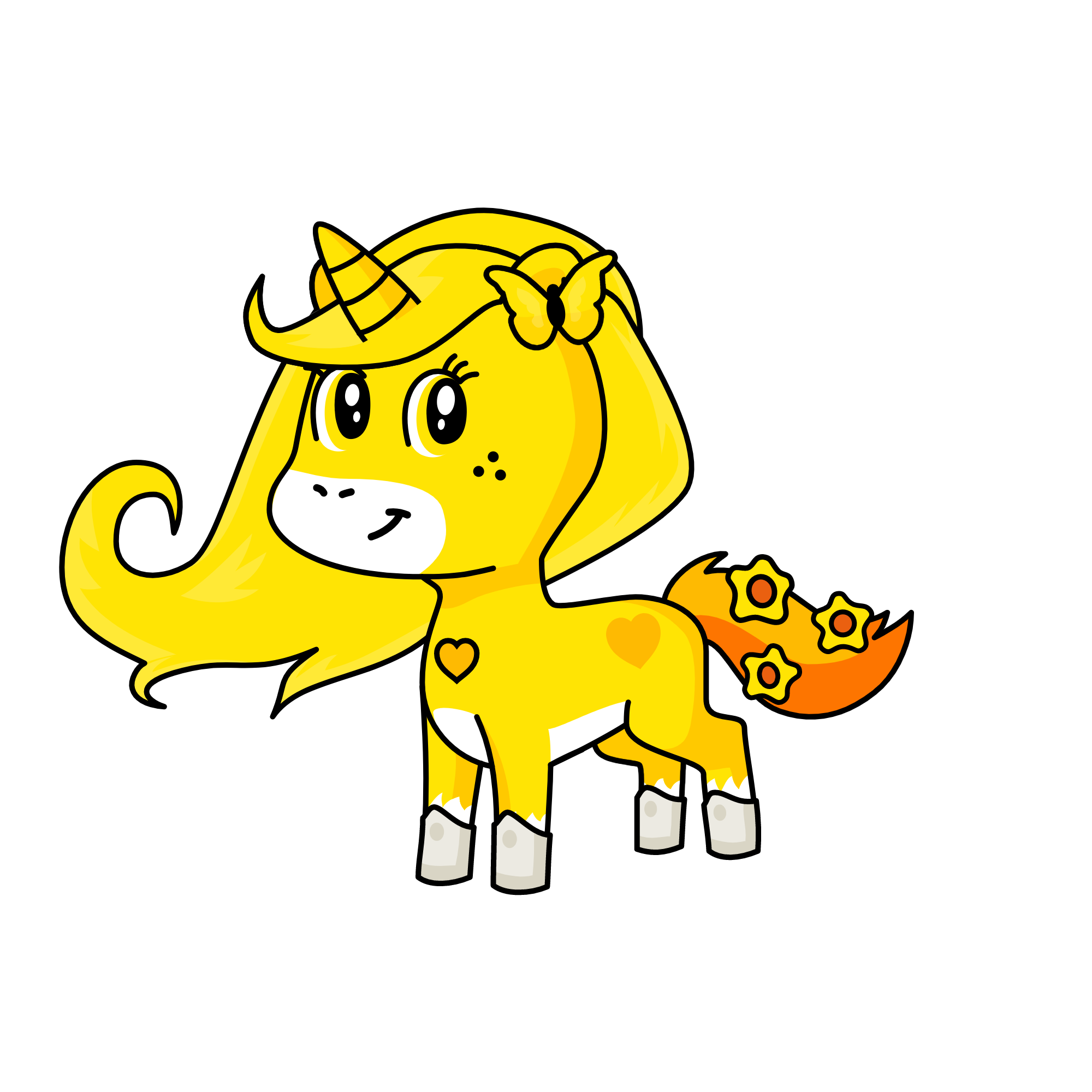 yellow, the unicorn