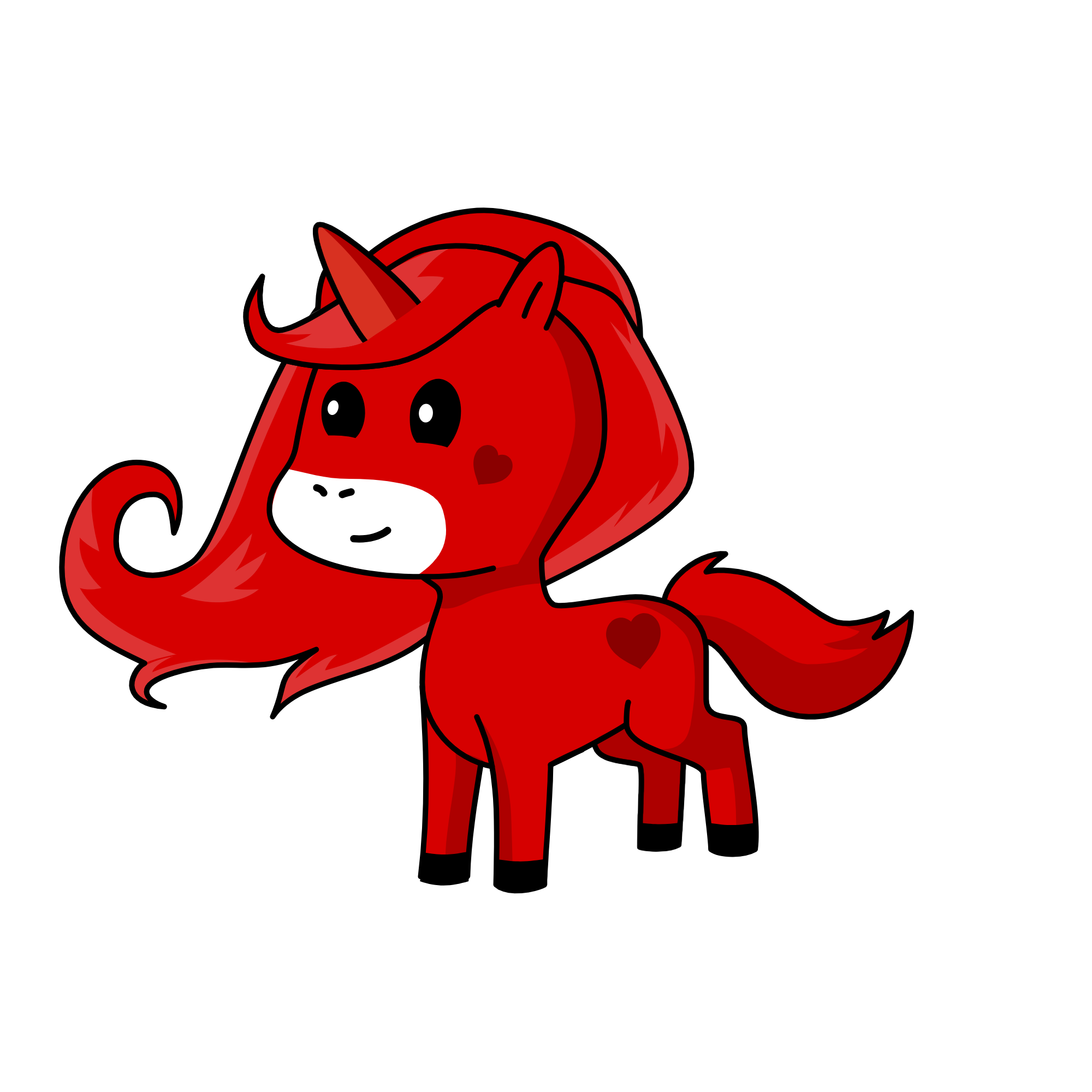 red, the unicorn