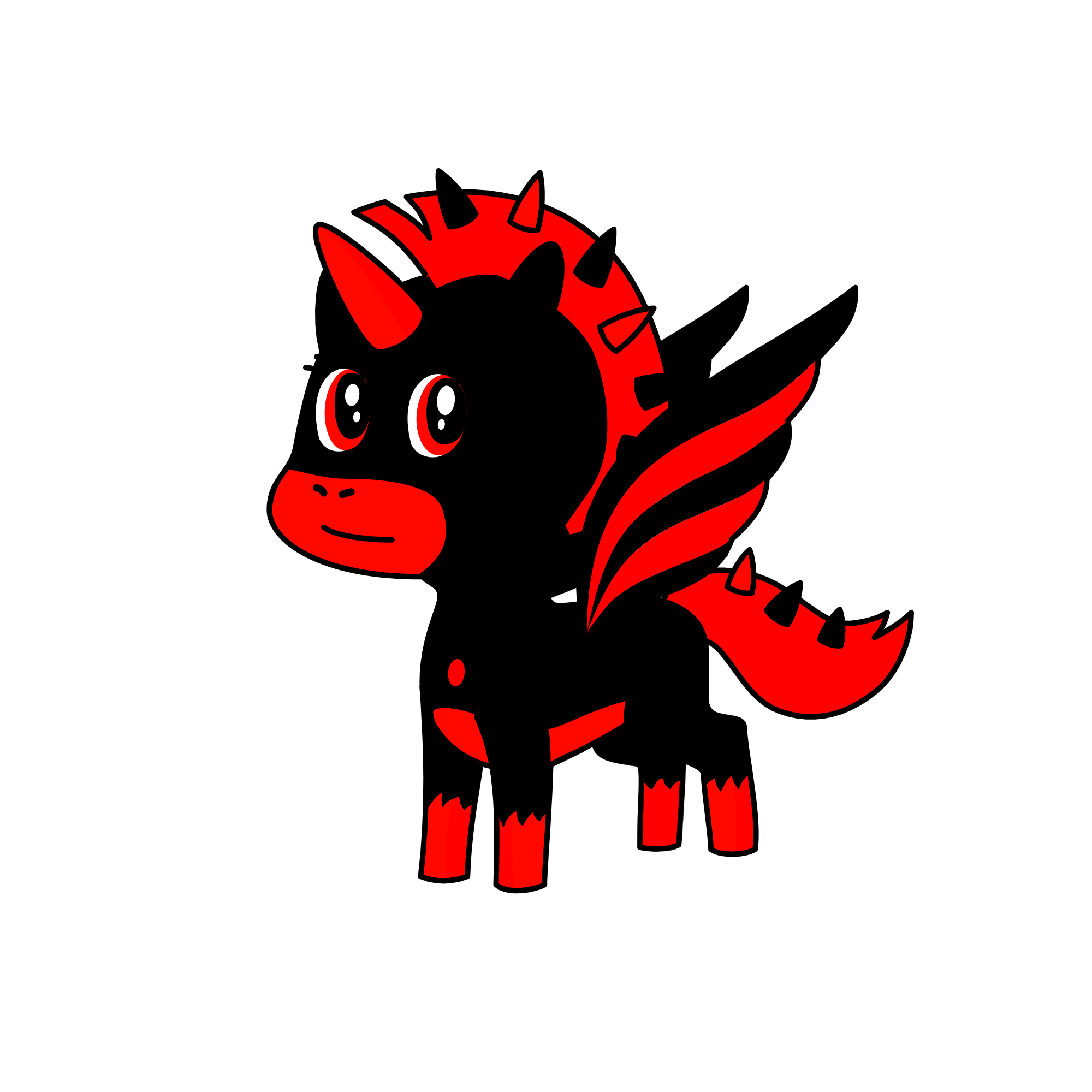 demon with wings, the unicorn