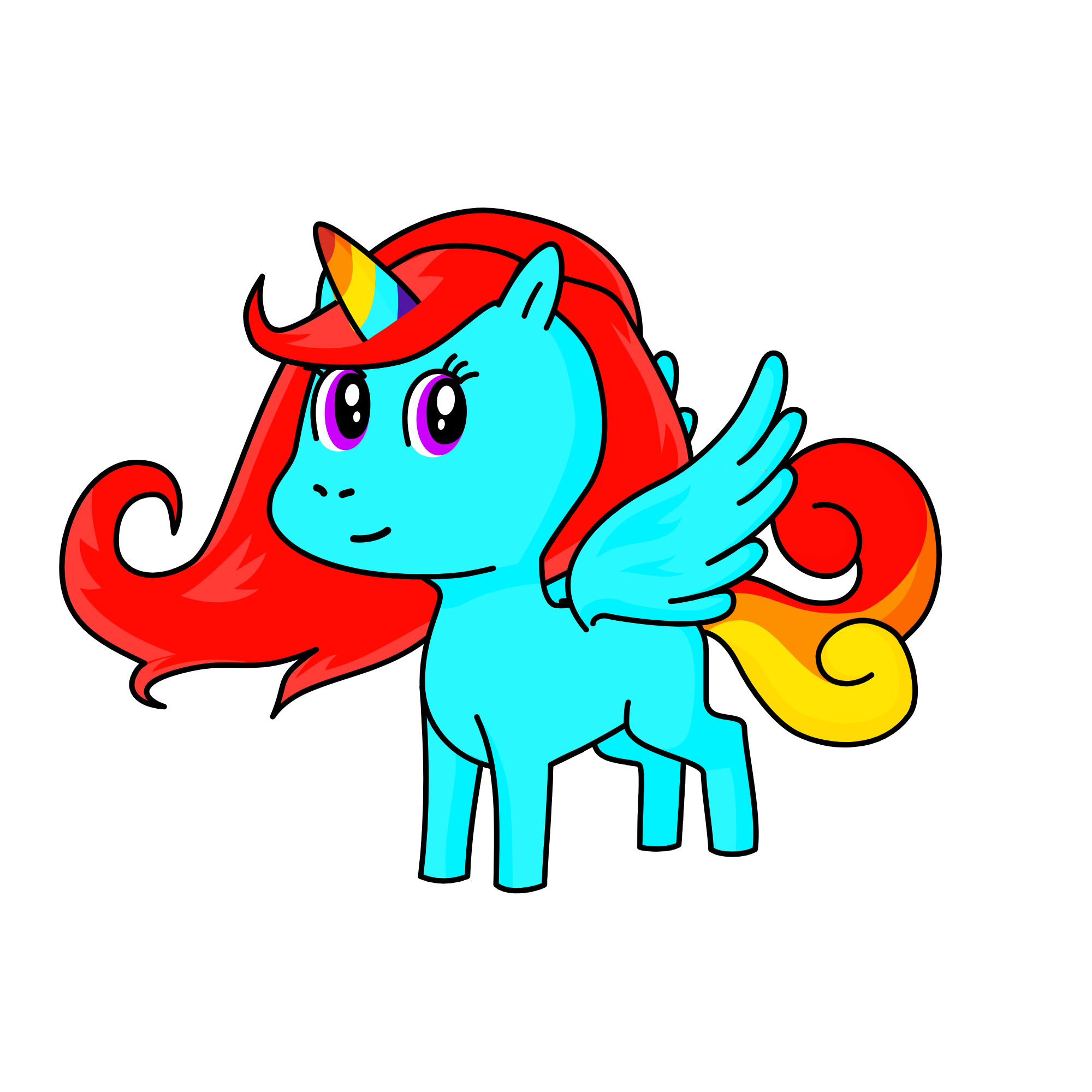 rainbow crystal, the unicorn