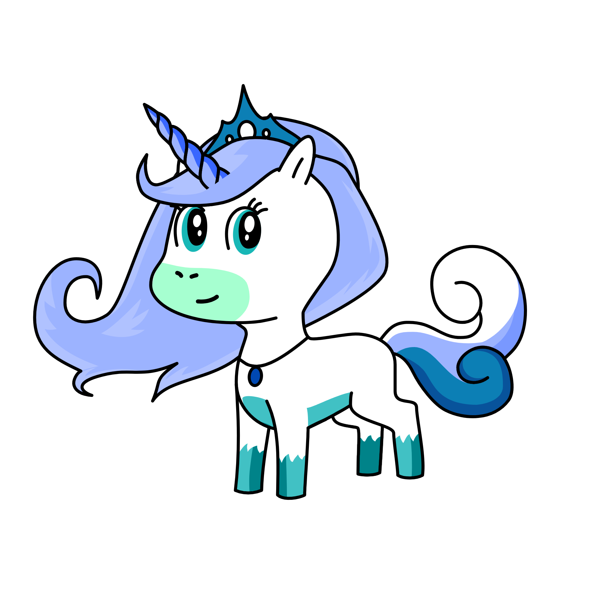 Ellie the snow princess, the unicorn