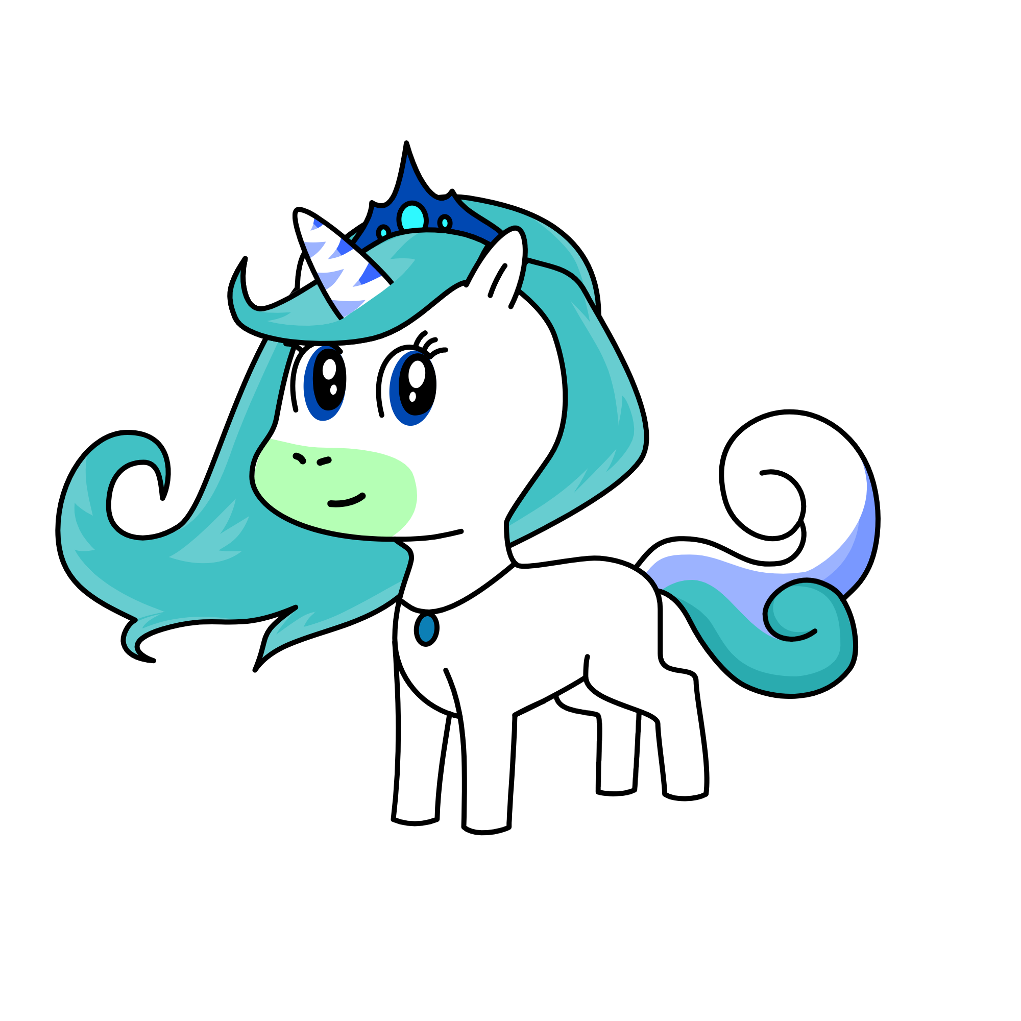 Ellie the snow princess, the unicorn