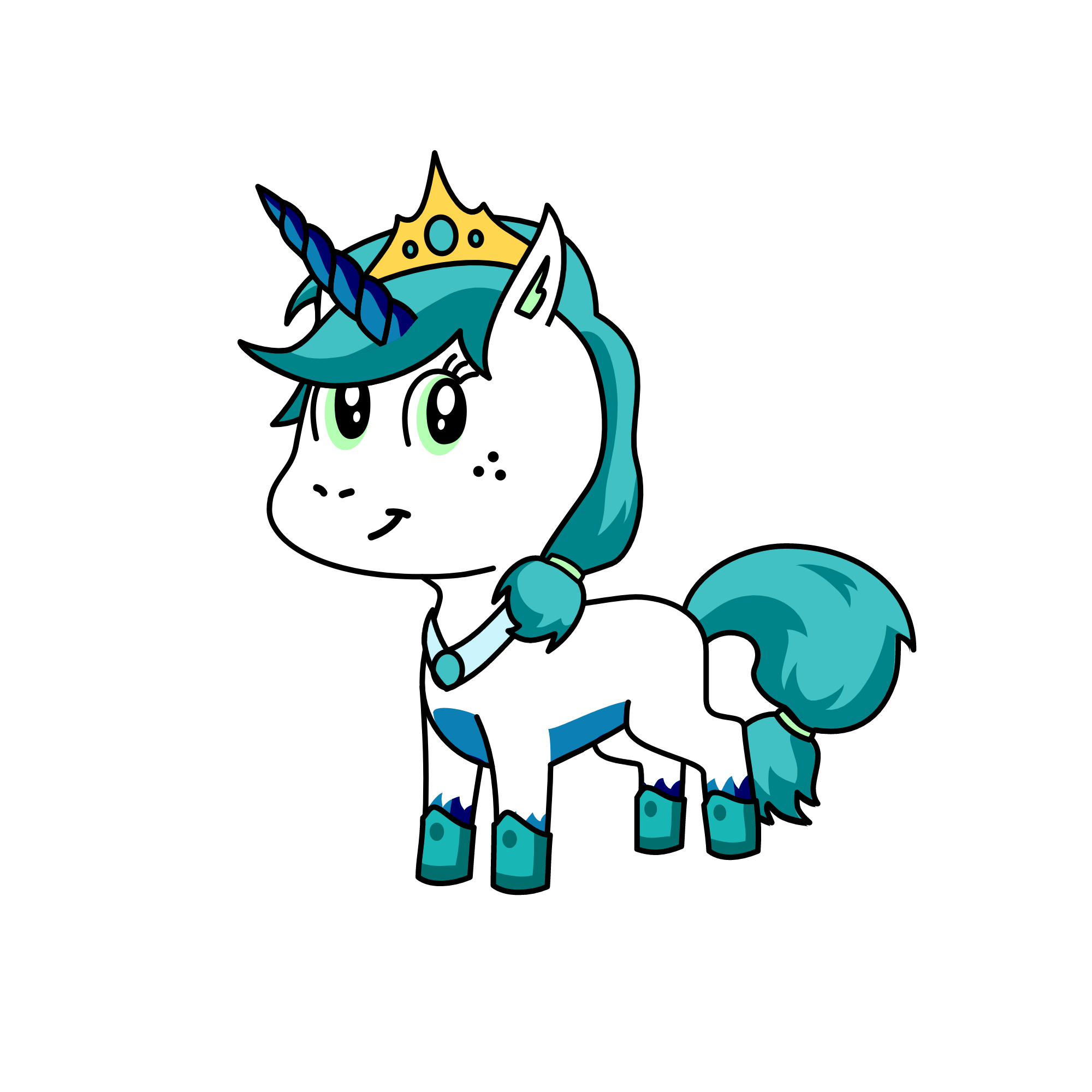 maddie the snow queen, the unicorn