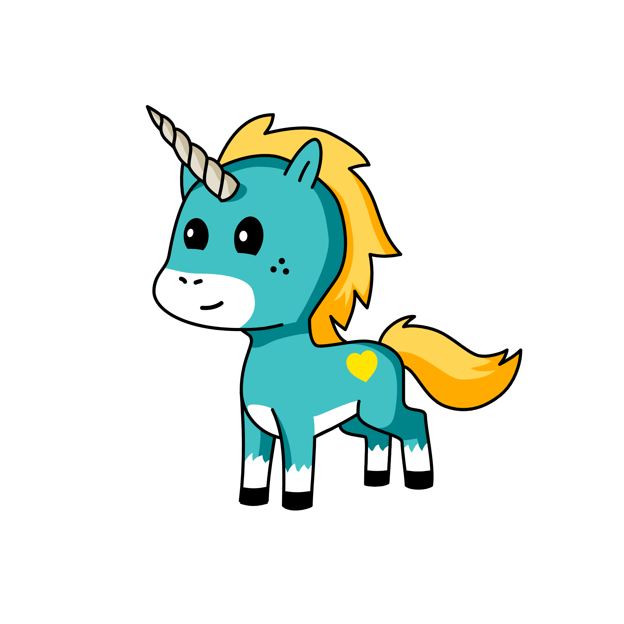 Azzurrino, the unicorn