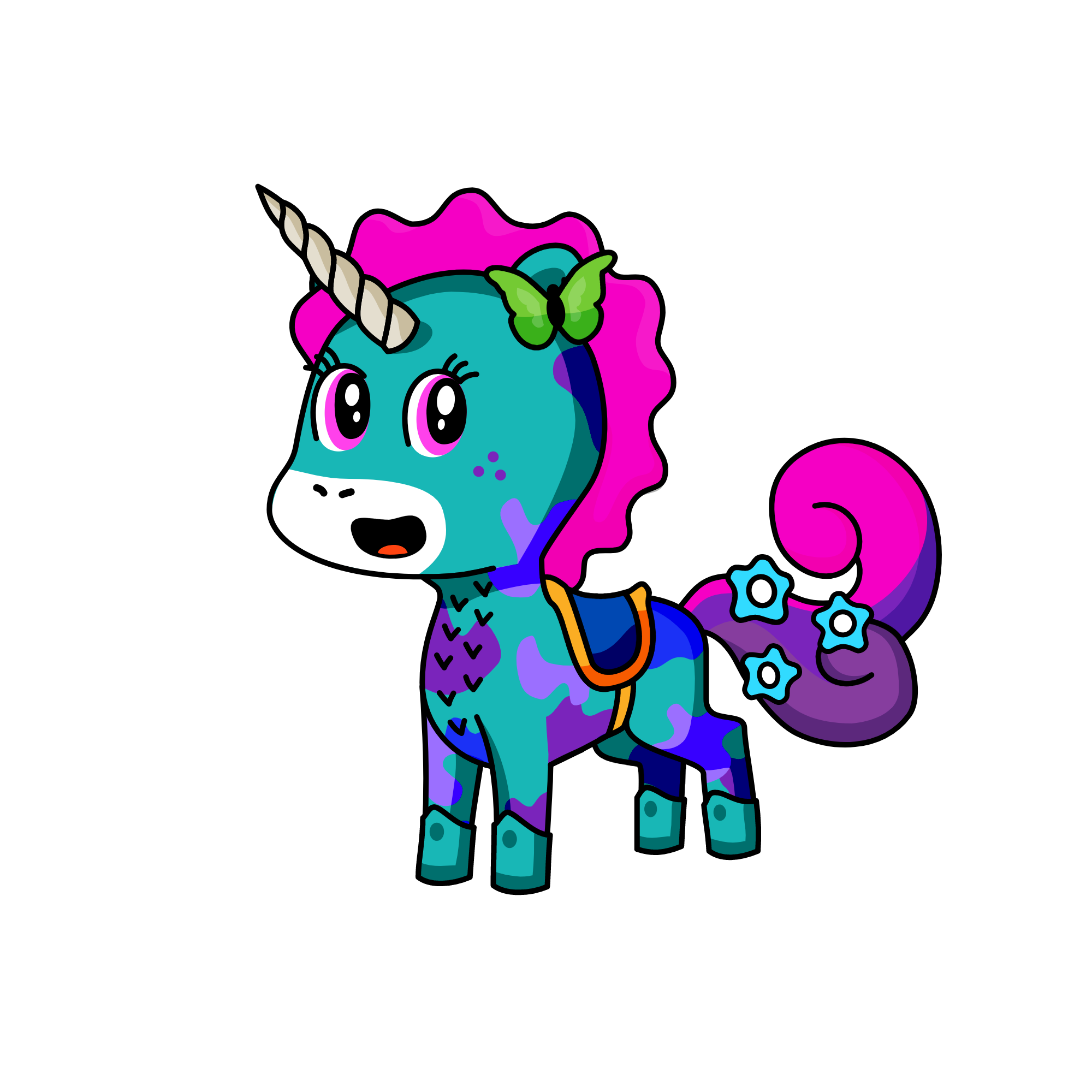 cotton candy ice, the unicorn