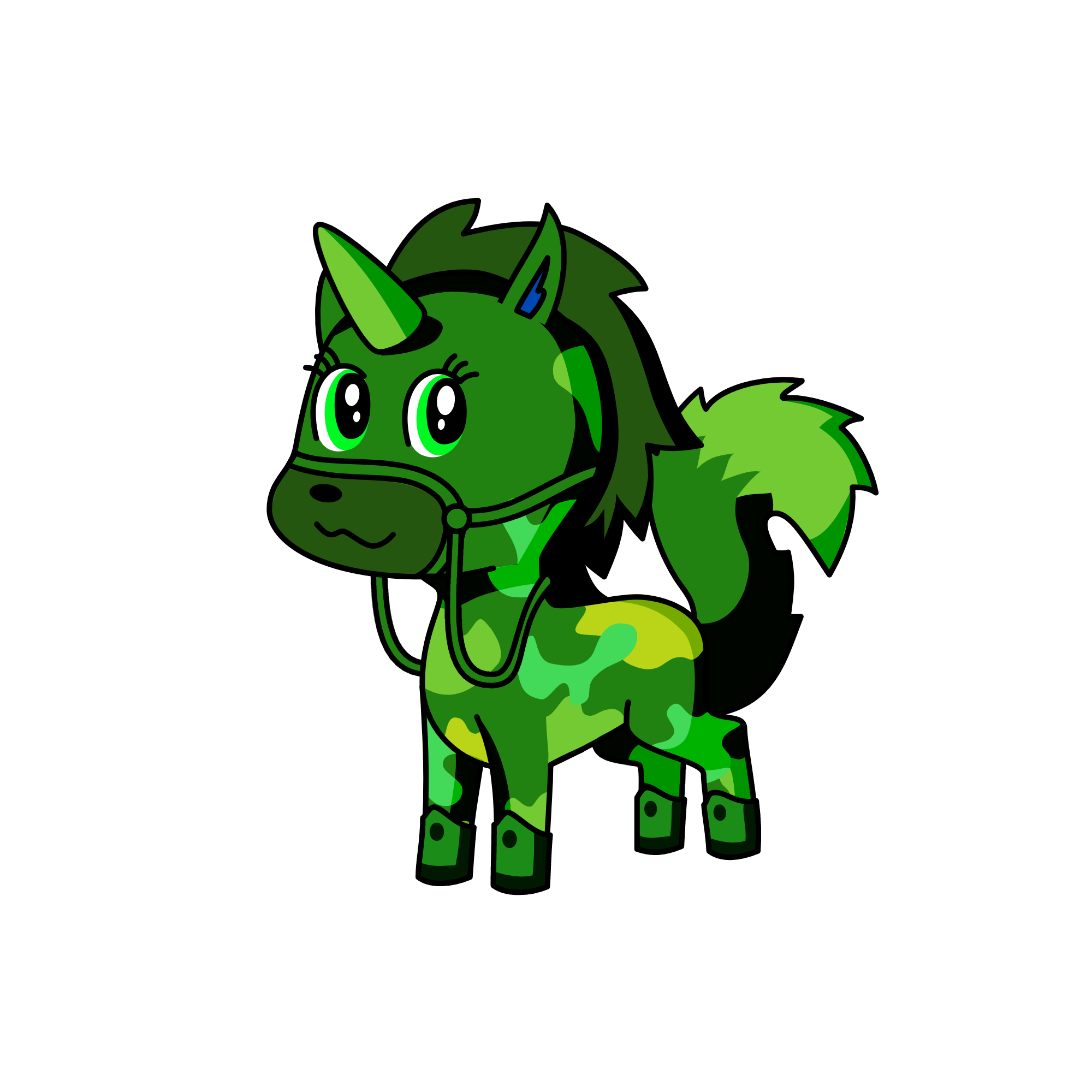 Kiki the camo catacorn (cat unicorn), the unicorn