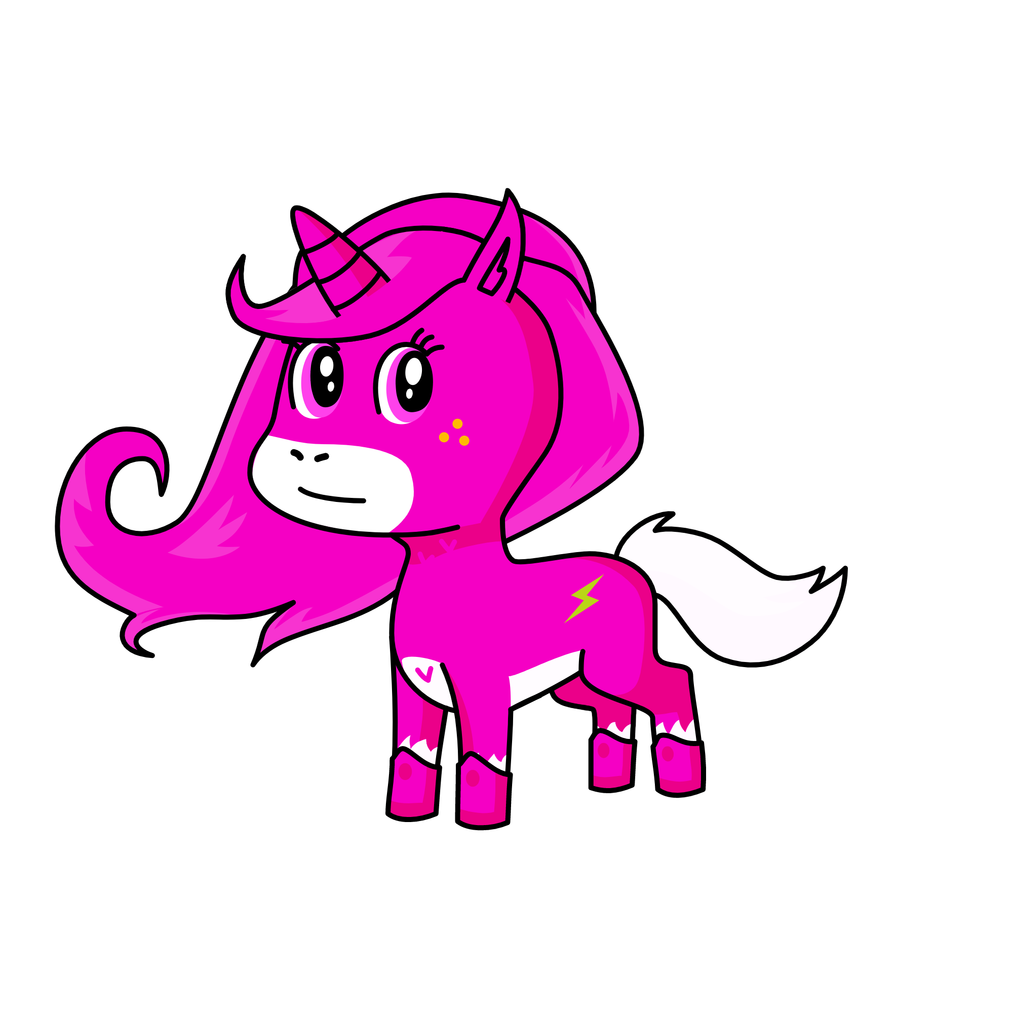 pink the unicorns, the unicorn