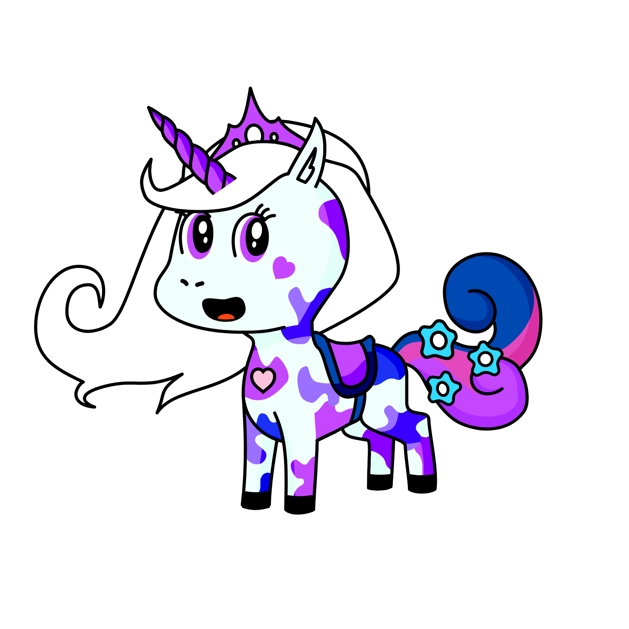 Rainbow, the unicorn