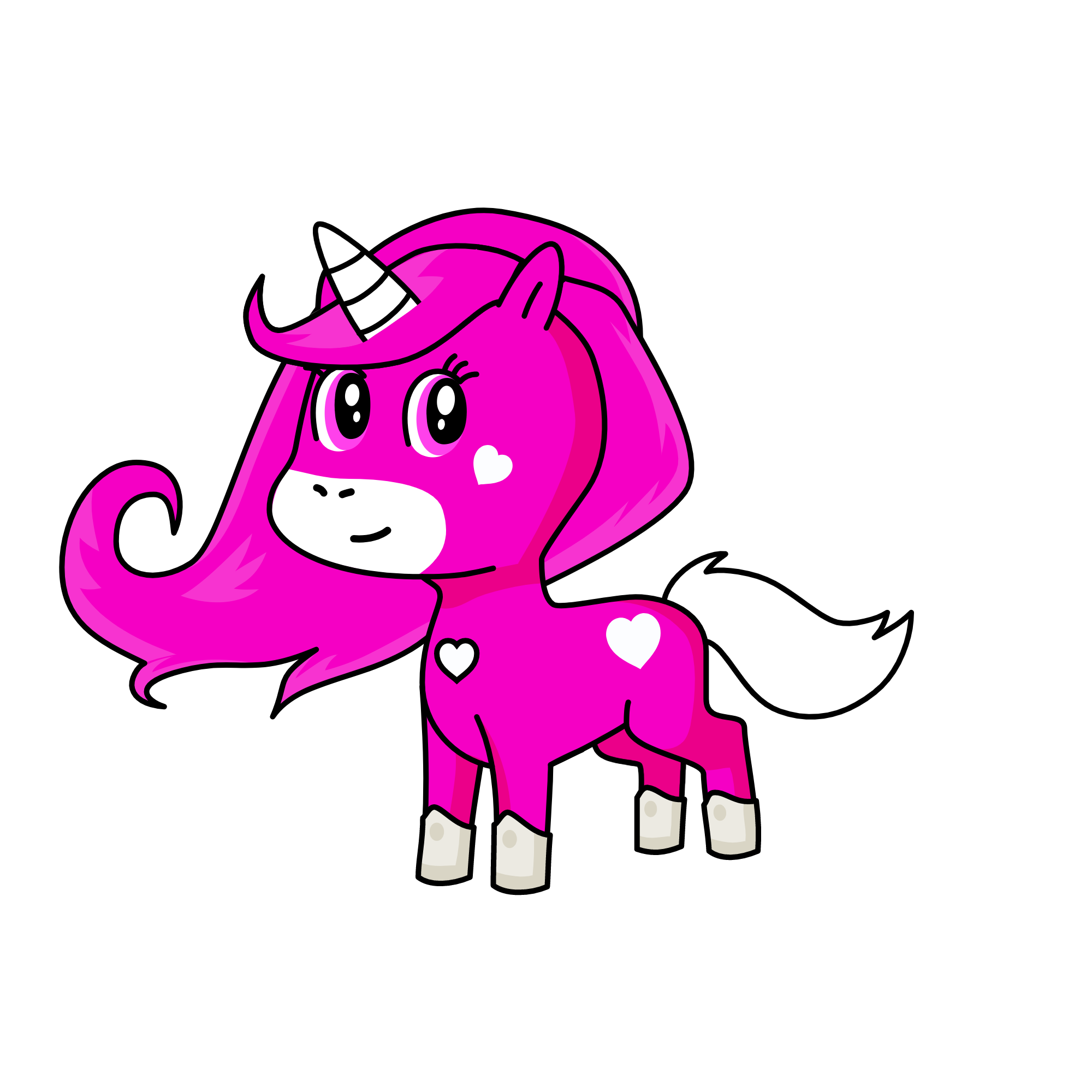 Pink love, the unicorn