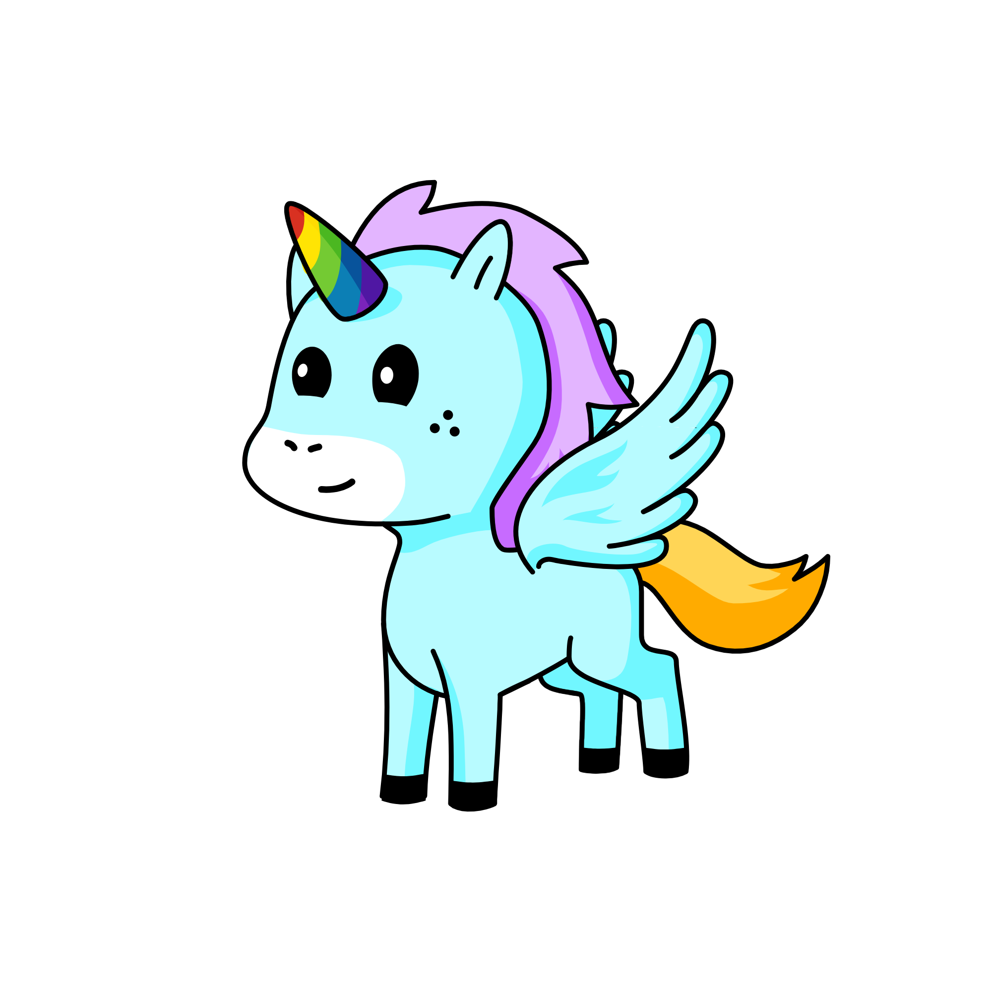rainbow dash, the unicorn