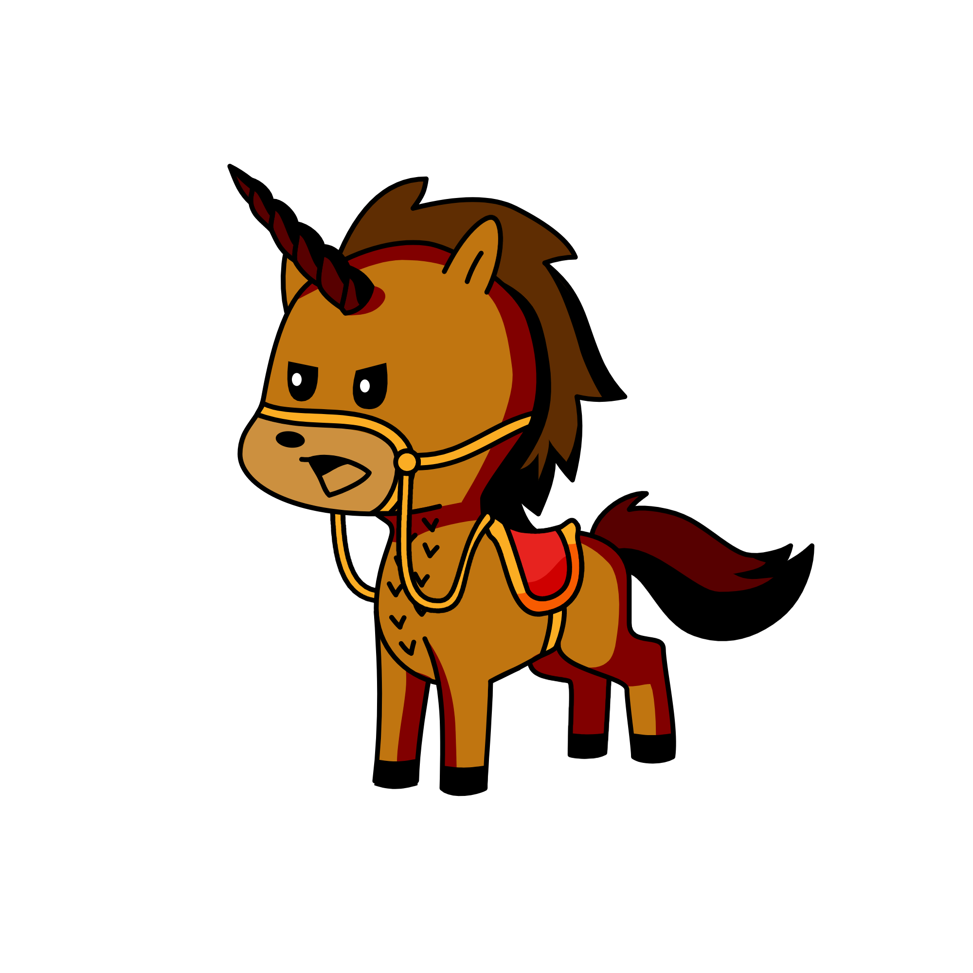 horse, the unicorn