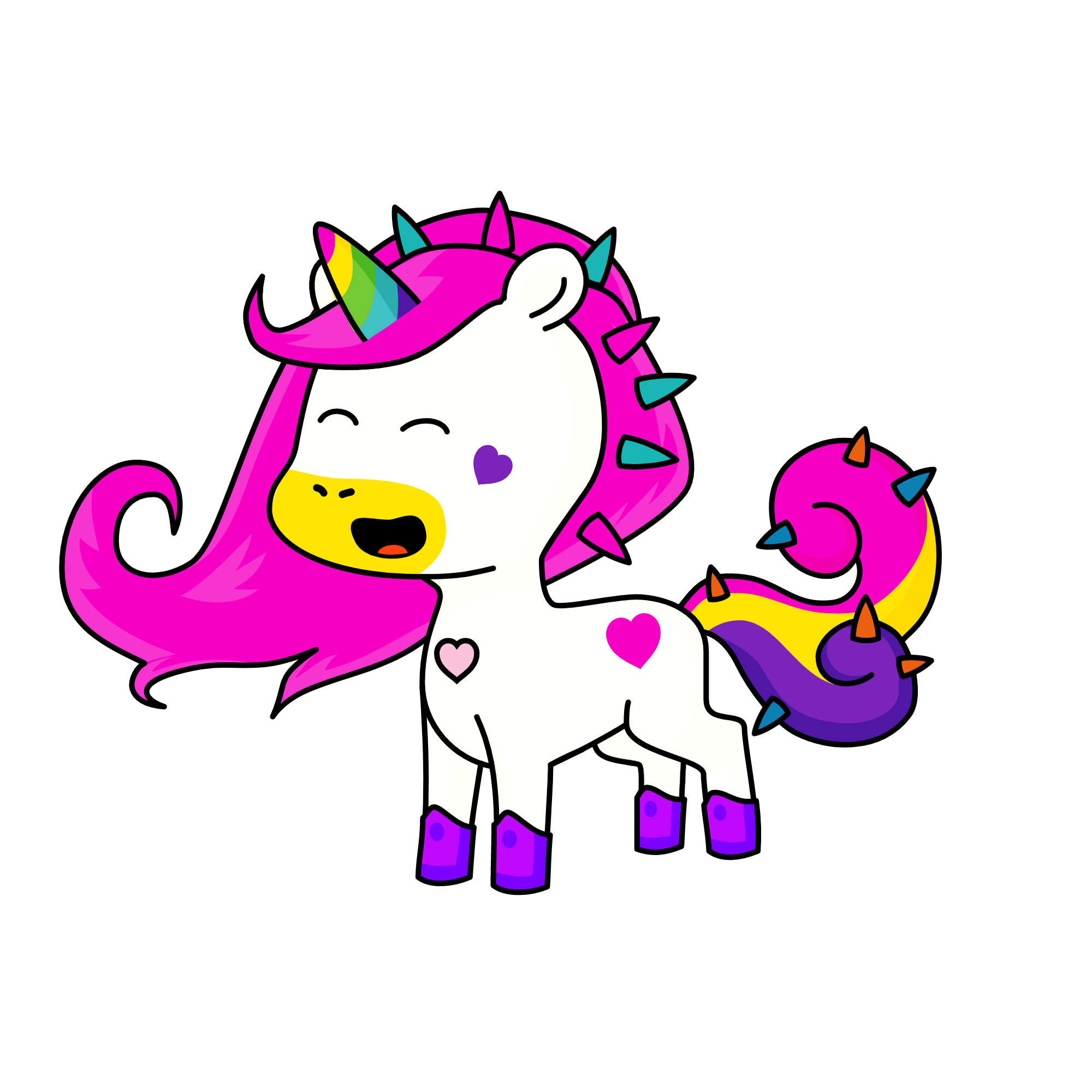 Blue, the unicorn