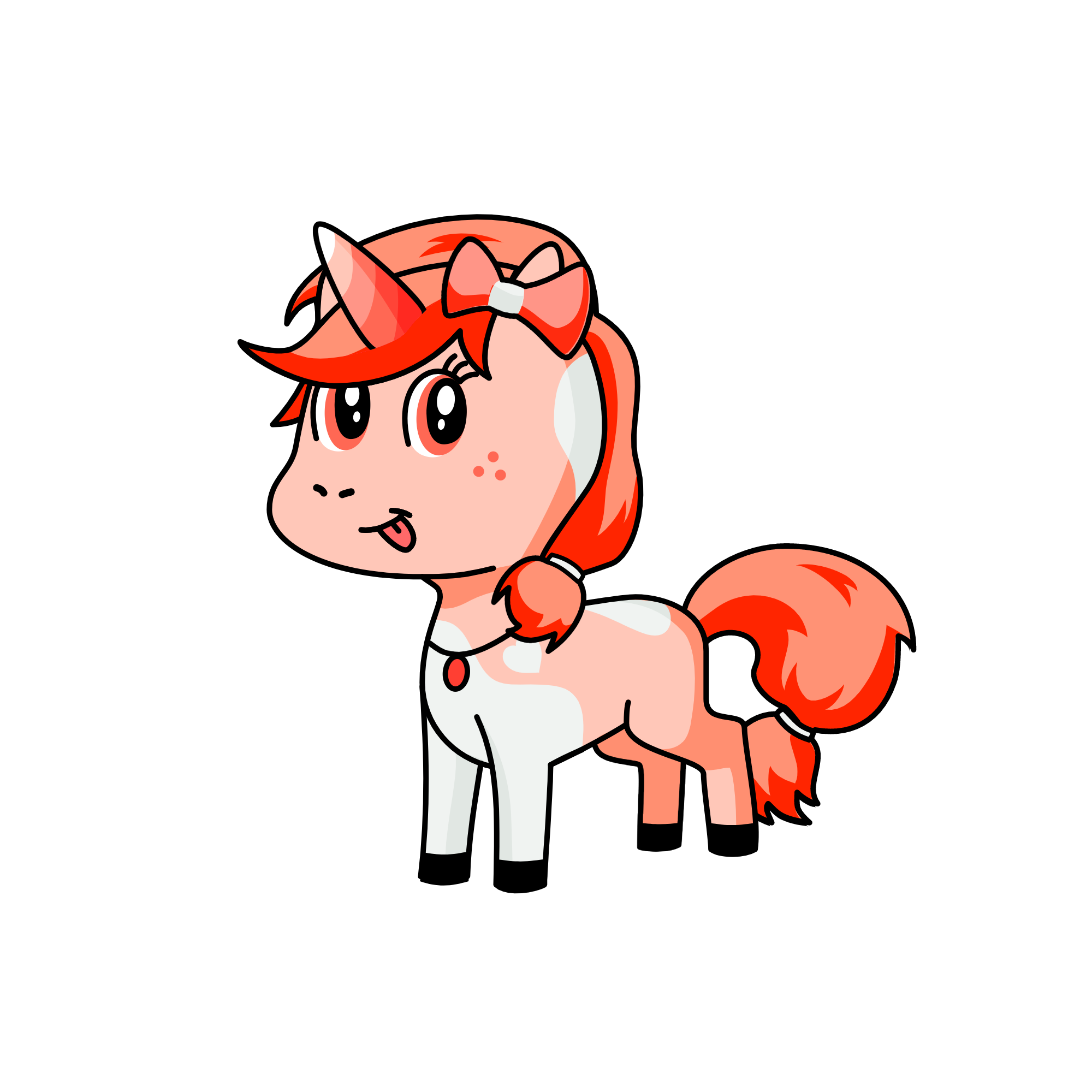 Peachy, the unicorn