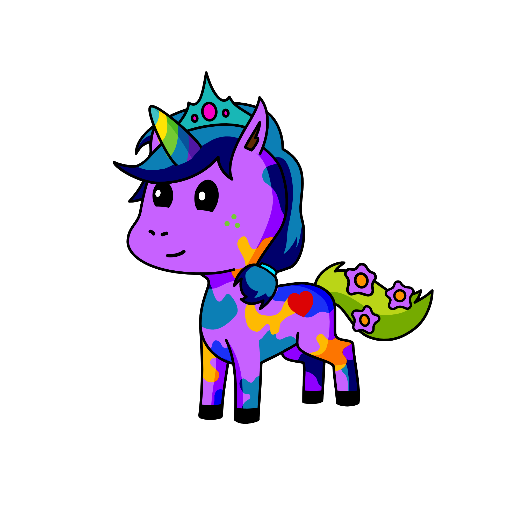 cute, the unicorn